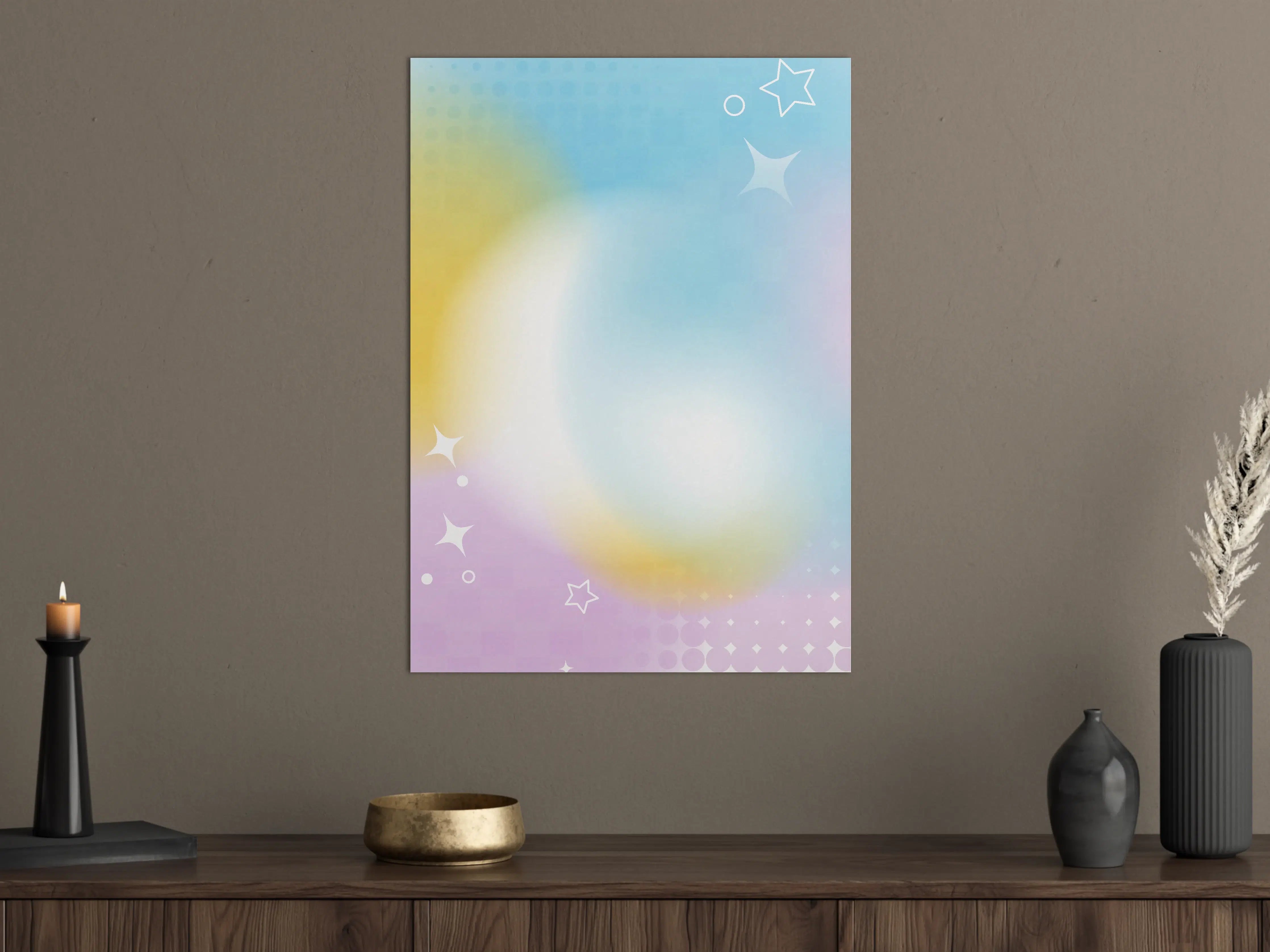 Große Wandbilder - Sanfter Pastellhimmel mit Sternchen