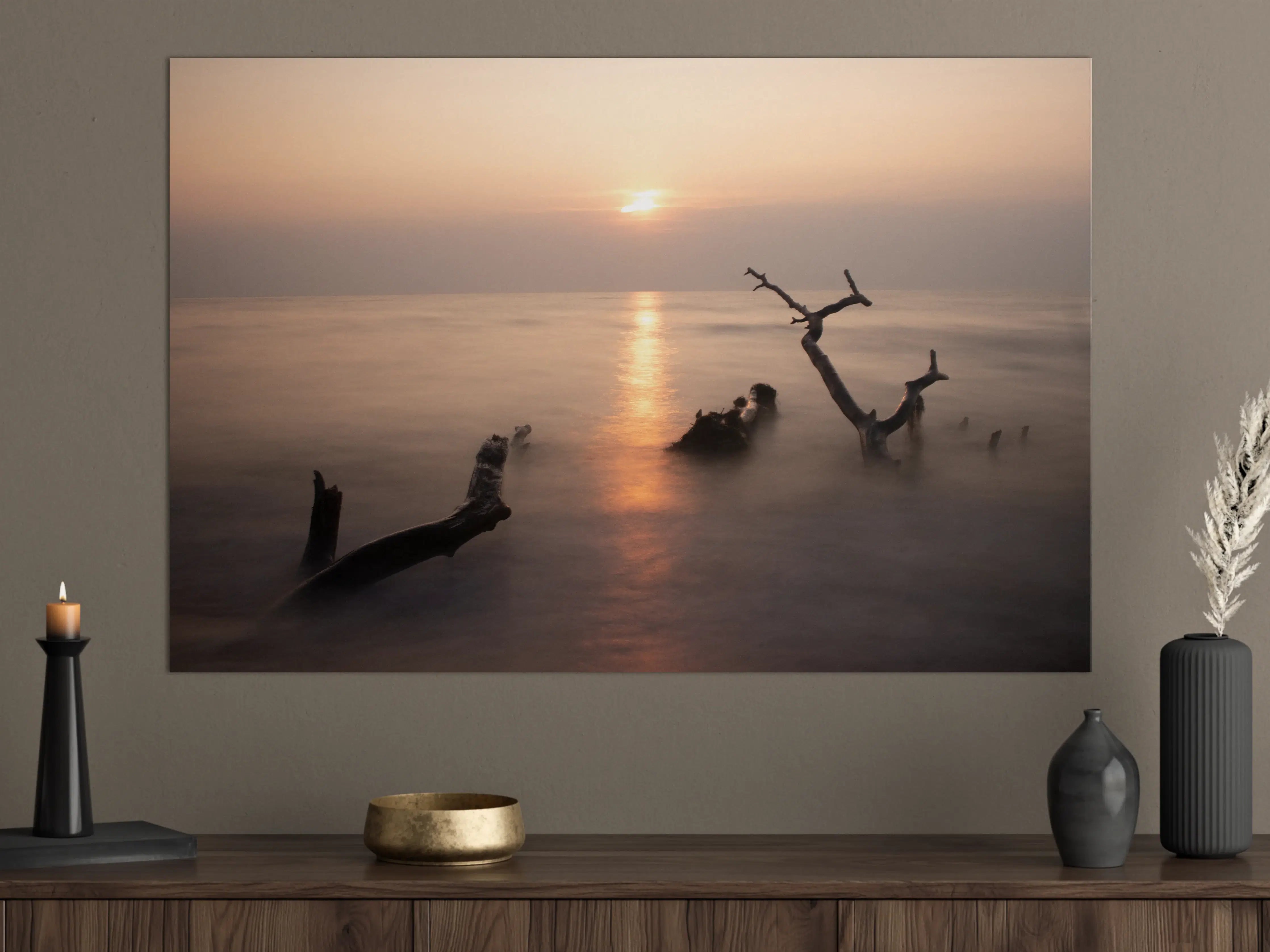 Große Wandbilder - Sanfter Sonnenuntergang am Meer