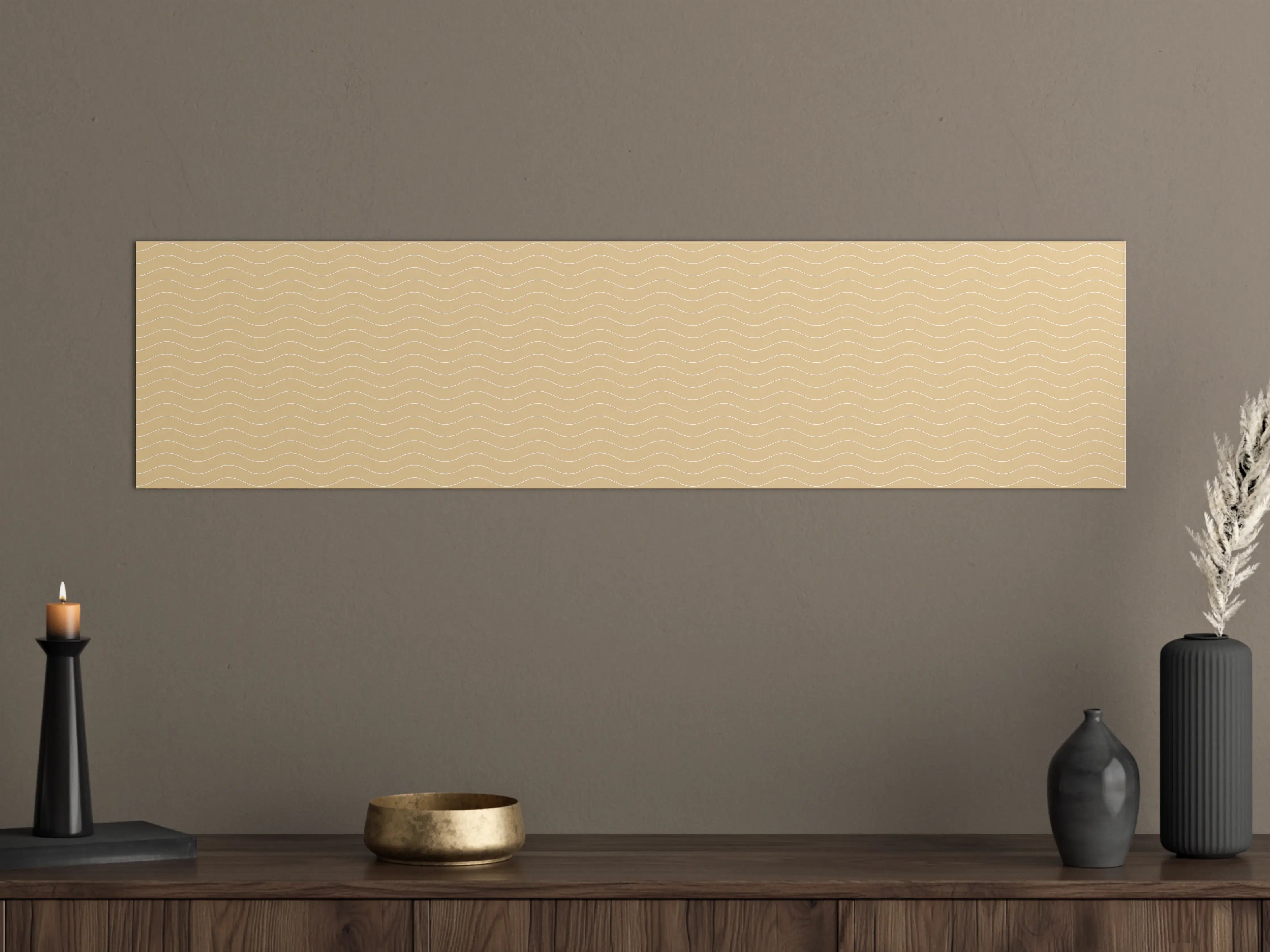 Große Wandbilder - Sanfter Wellenmuster in Beige