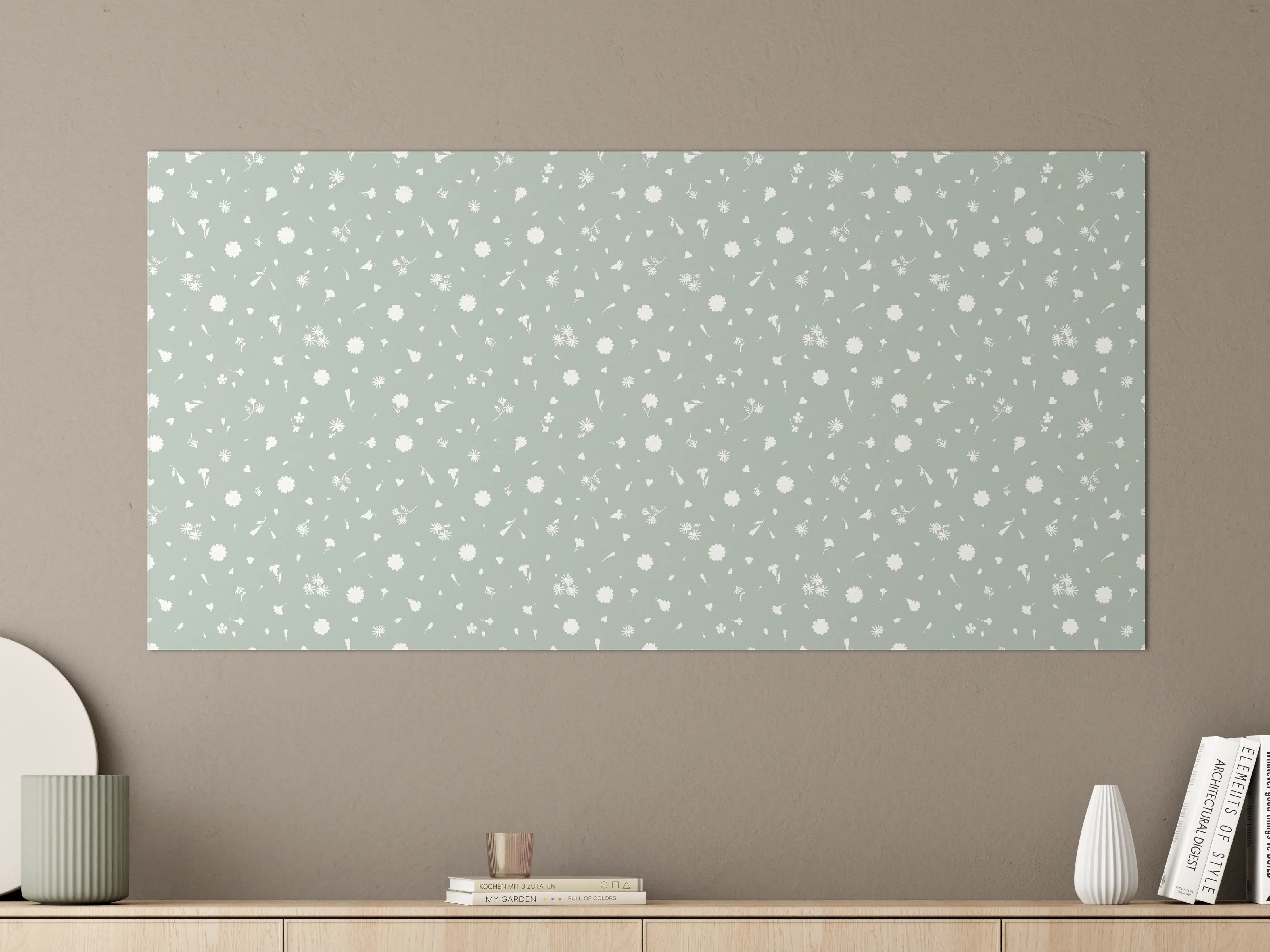 Große Wandbilder - Sanftes Schneefall-Design in Hellgrau