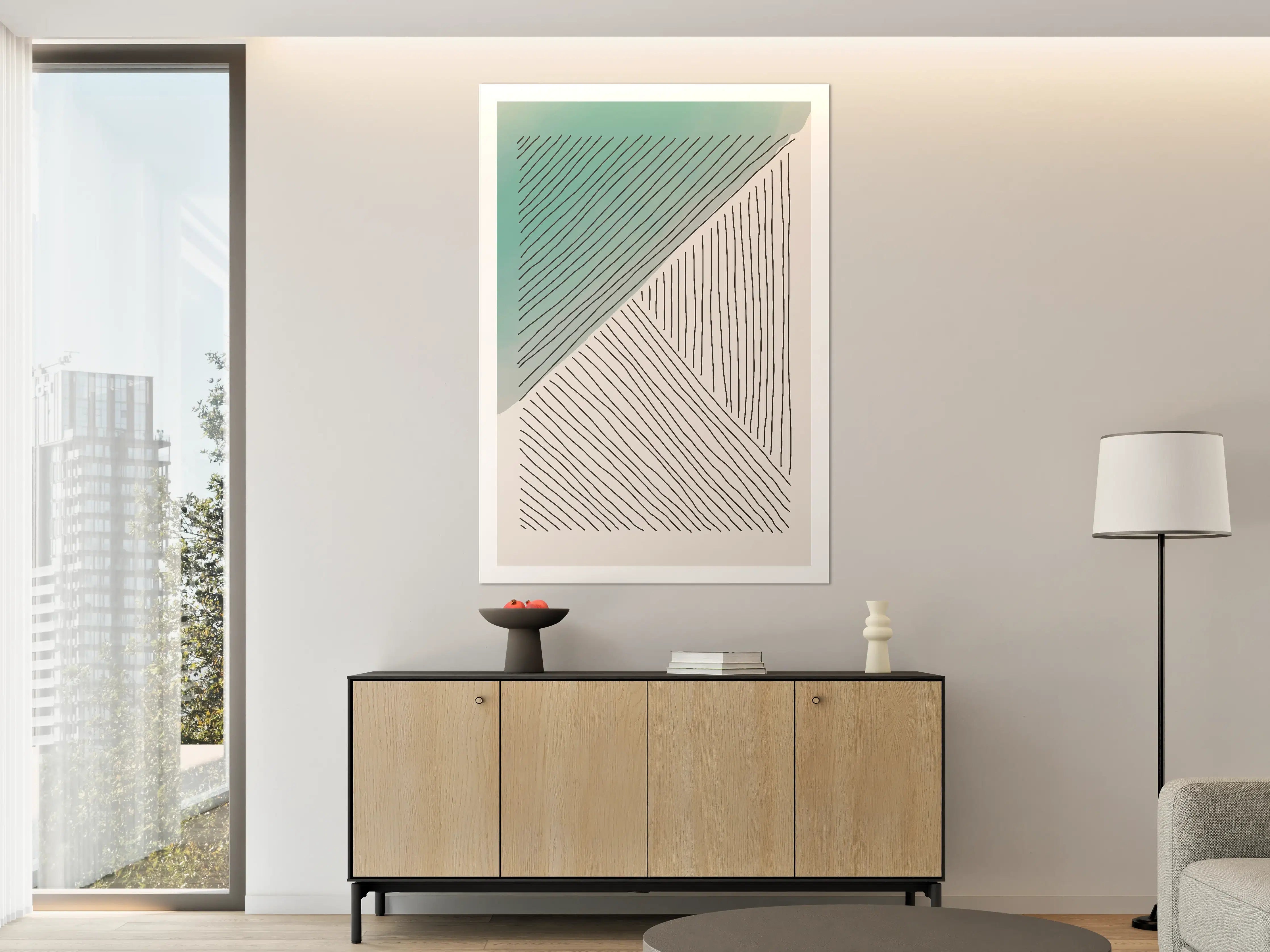 Große Wandbilder - Schlichte Graugrund Wandkunst
