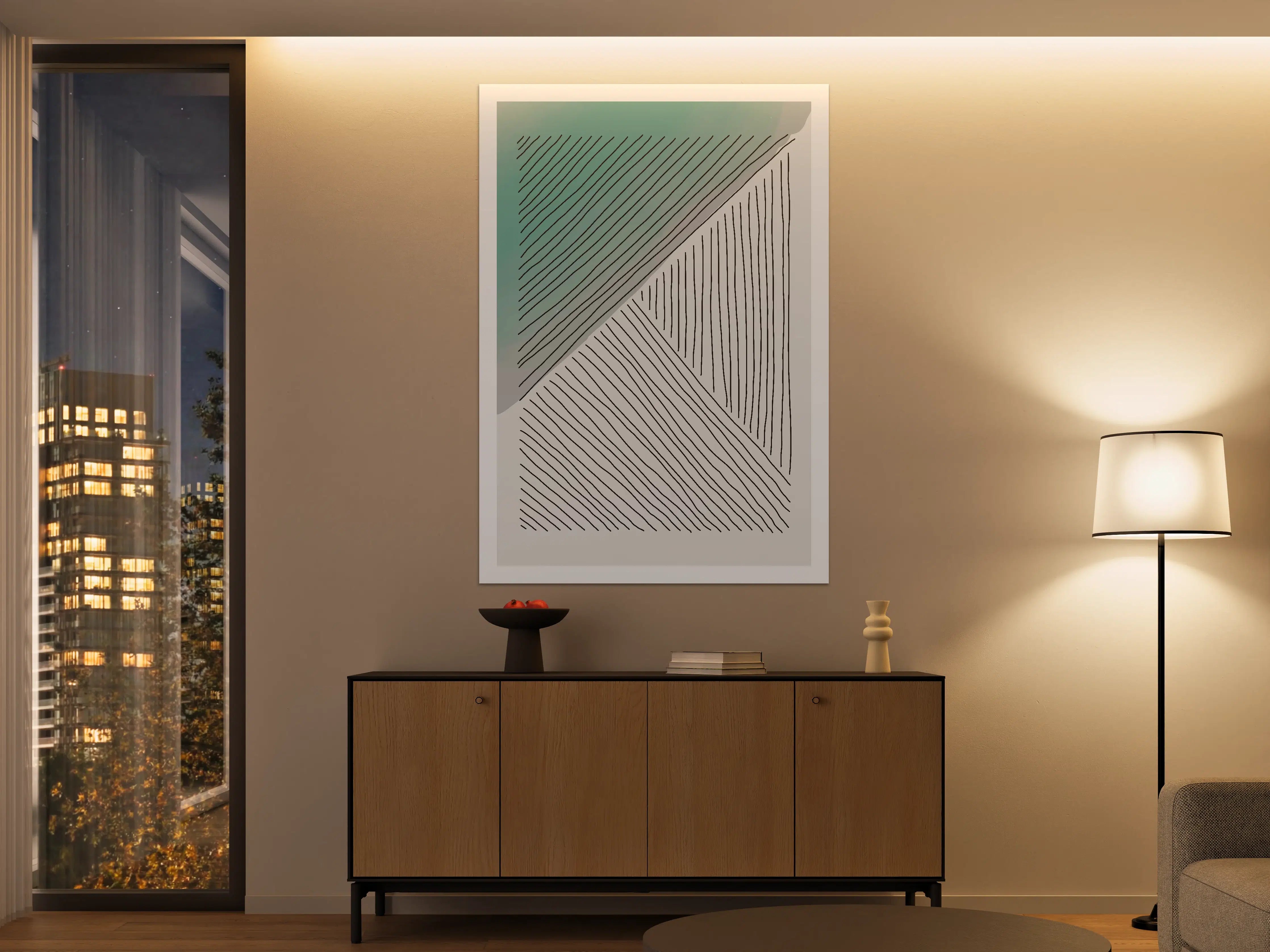 Große Wandbilder - Schlichte Graugrund Wandkunst