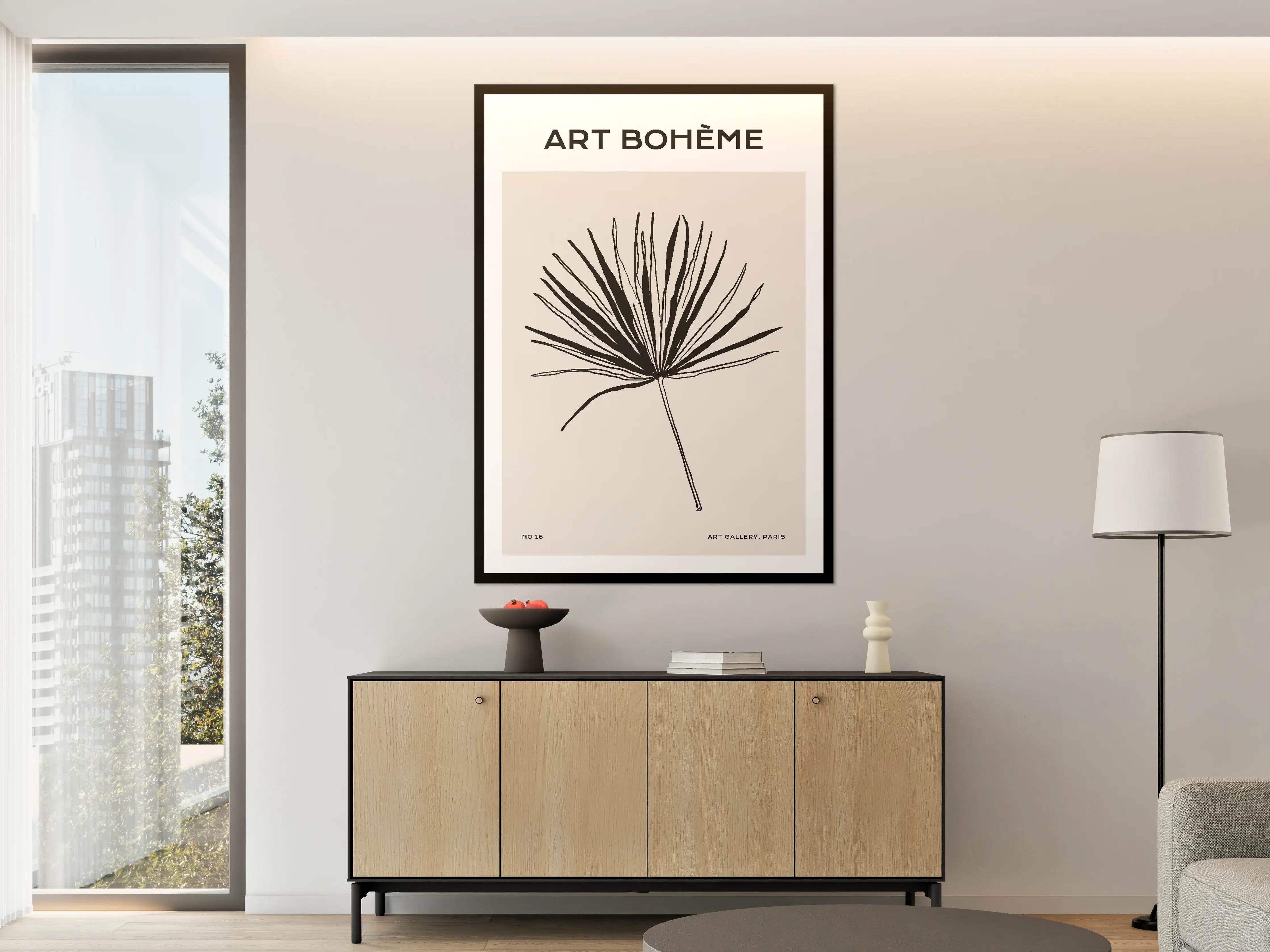 Große Wandbilder - Schlichte Palmblatt-Illustration