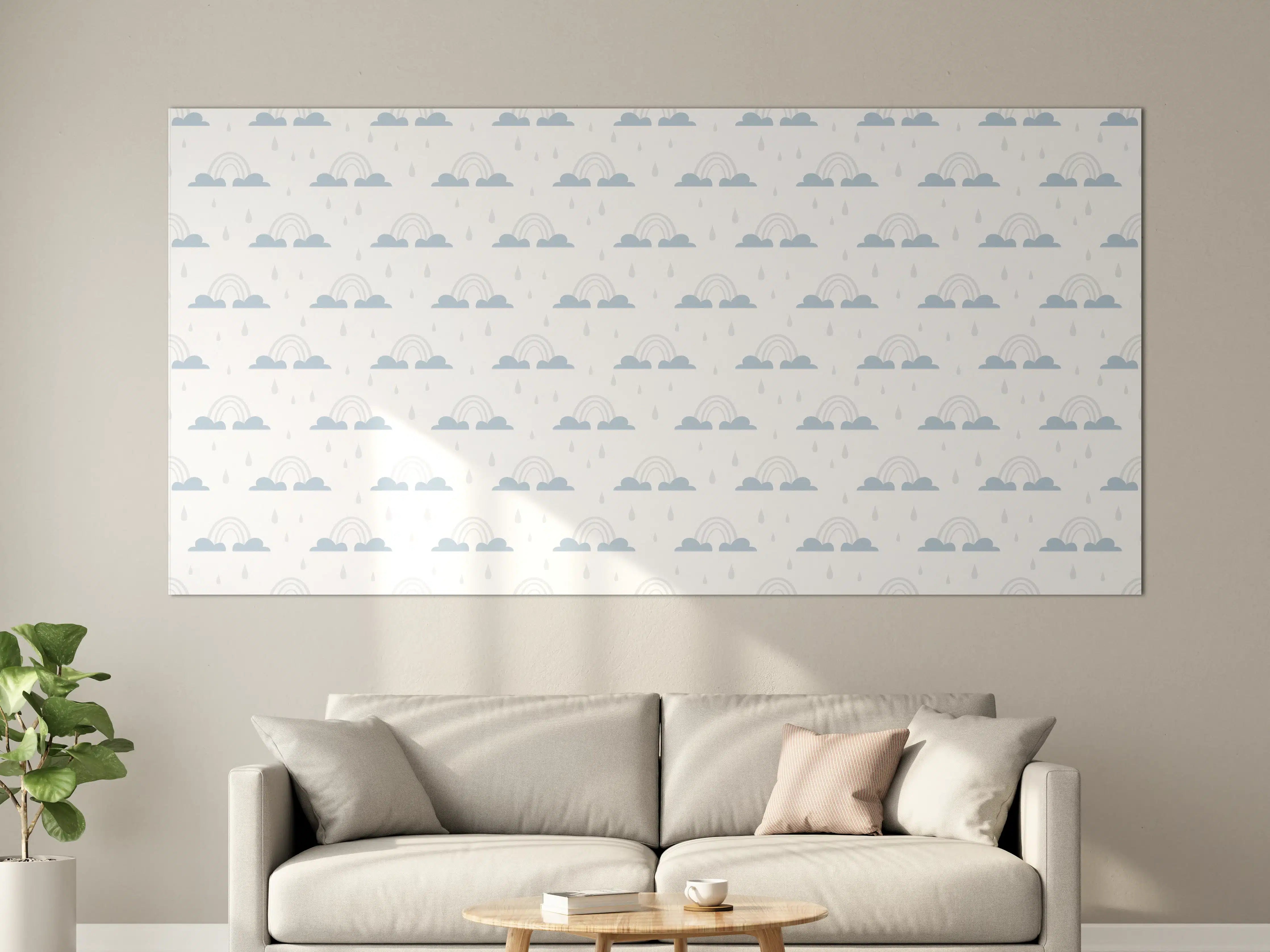 Große Wandbilder - Schlichte helle Wolkenhimmel-Textur