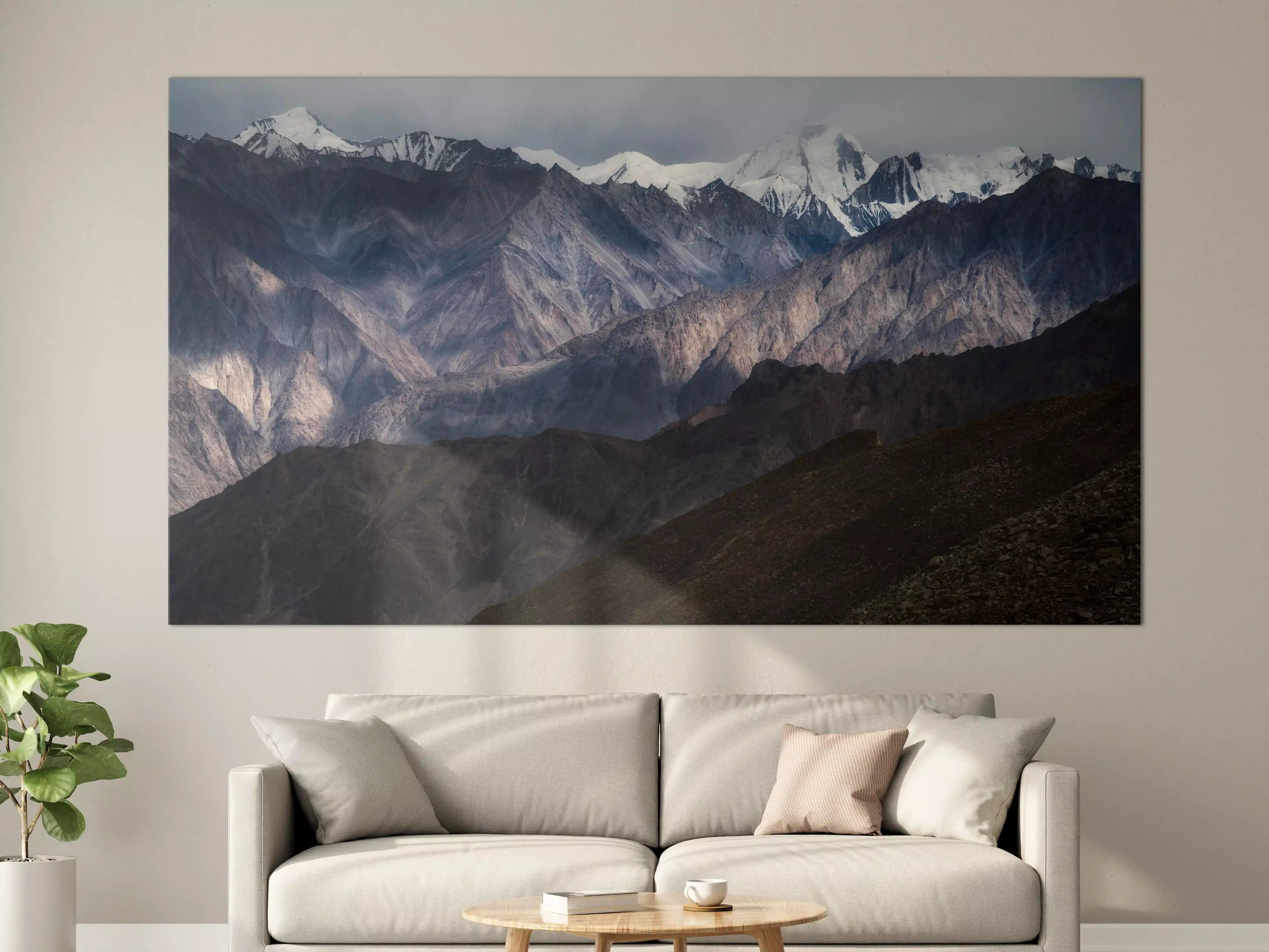 Große Wandbilder - Schneebedeckte Bergspitzen Panorama