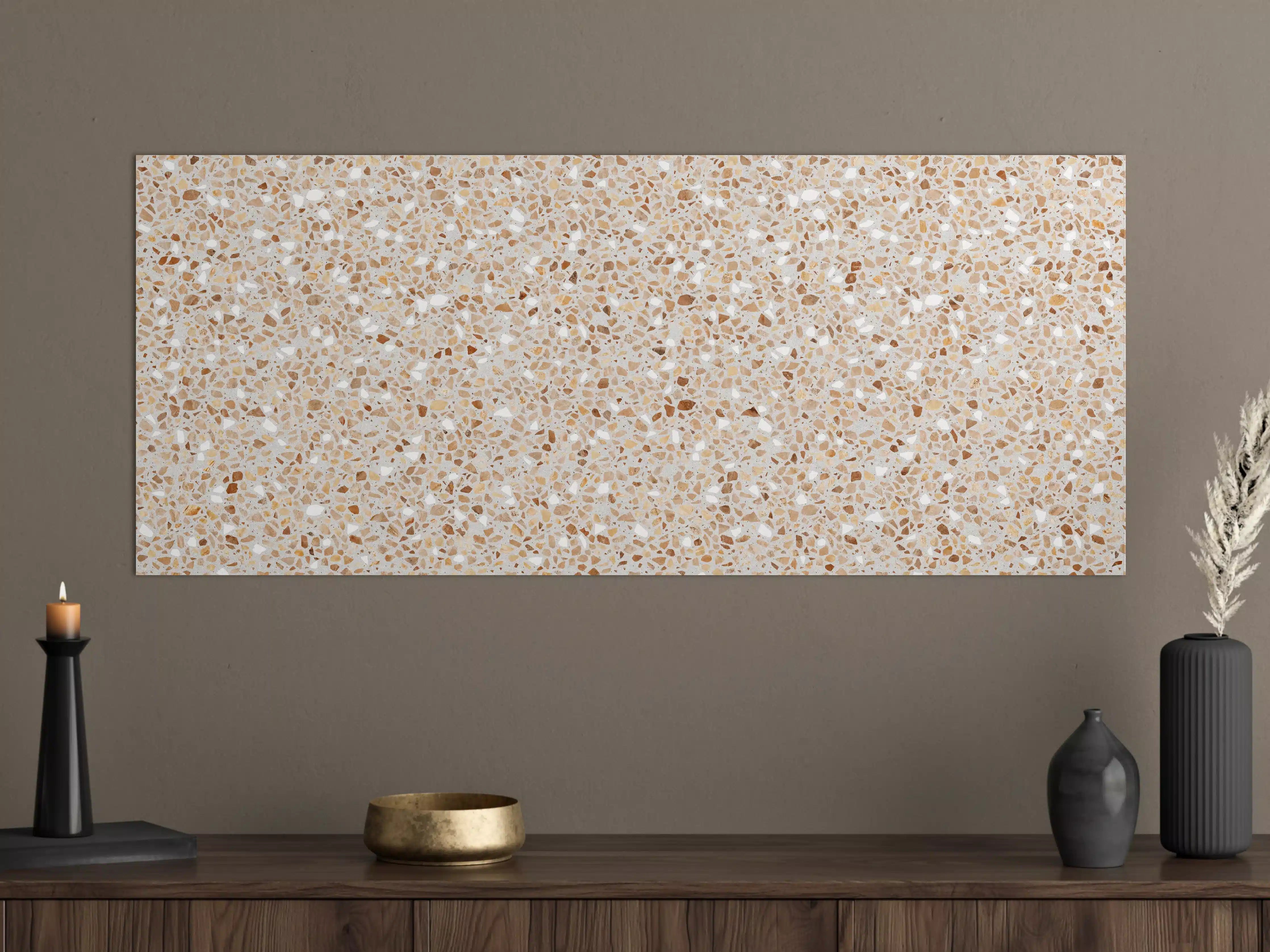Große Wandbilder - Schöne beige Terrazzo Stein Textur