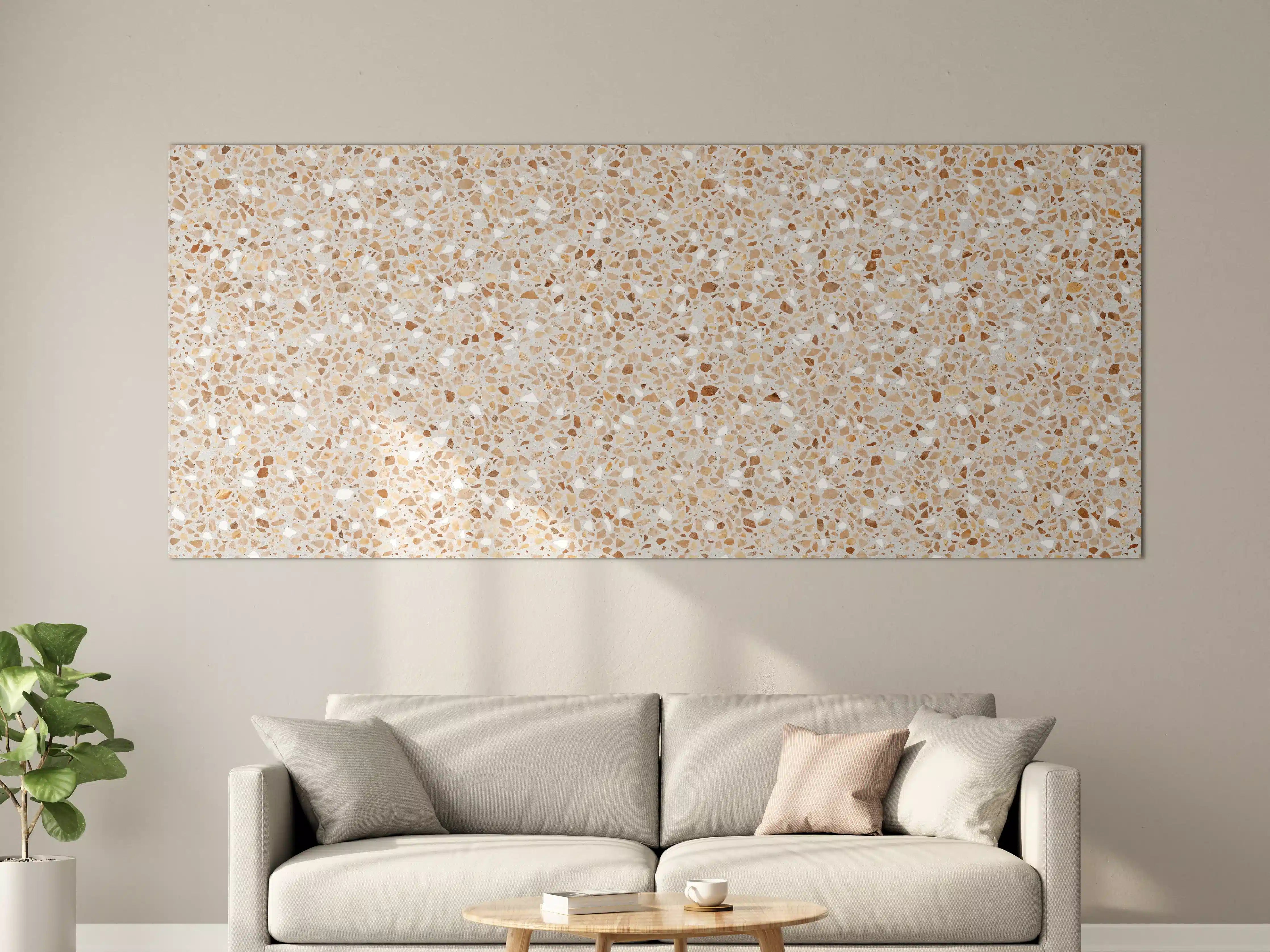 Große Wandbilder - Schöne beige Terrazzo Stein Textur