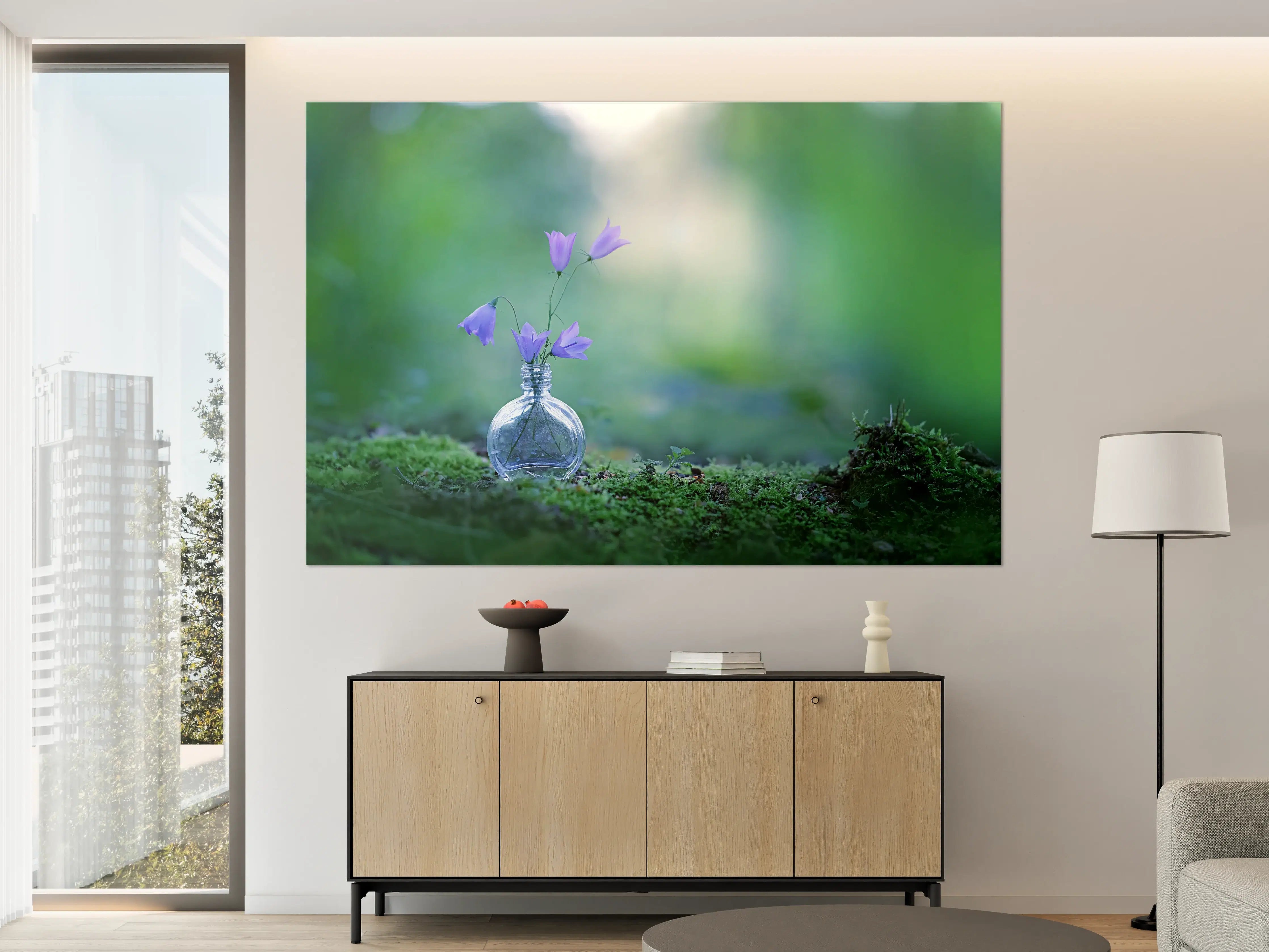 Große Wandbilder - Schöne campanula Blumen