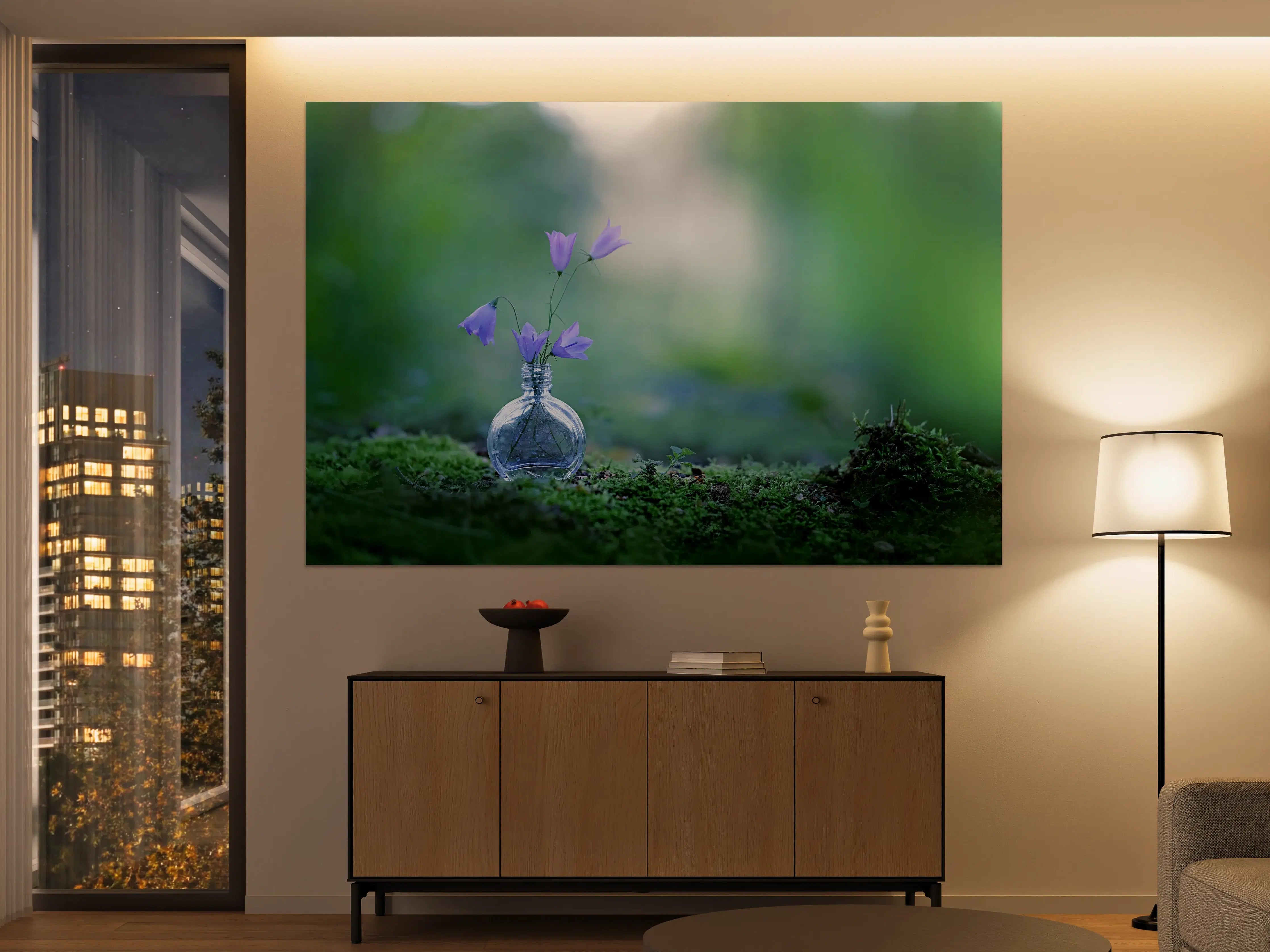 Große Wandbilder - Schöne campanula Blumen