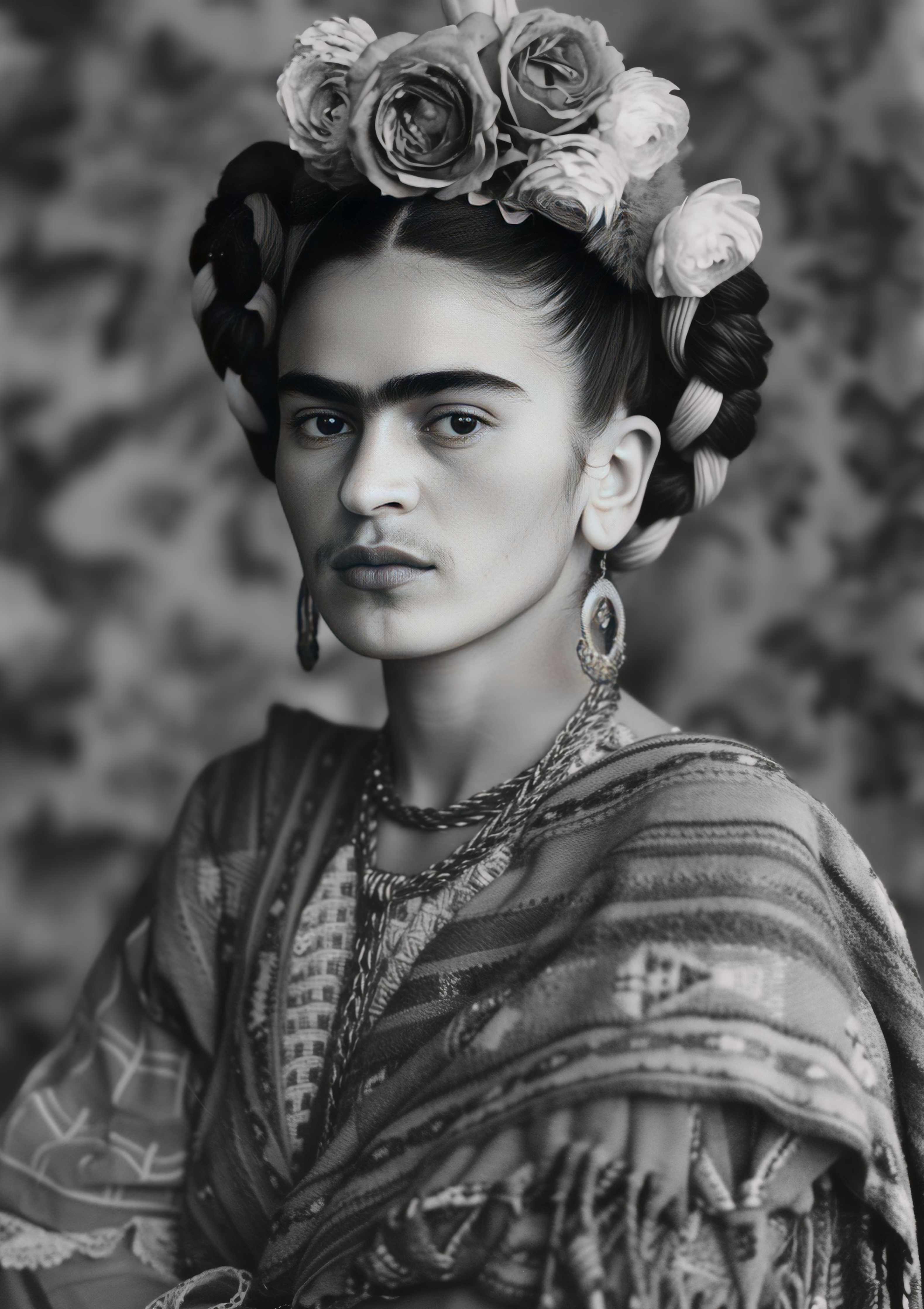 Große Wandbilder-Schöne schwarze-and-weiße Porträtaufnahme