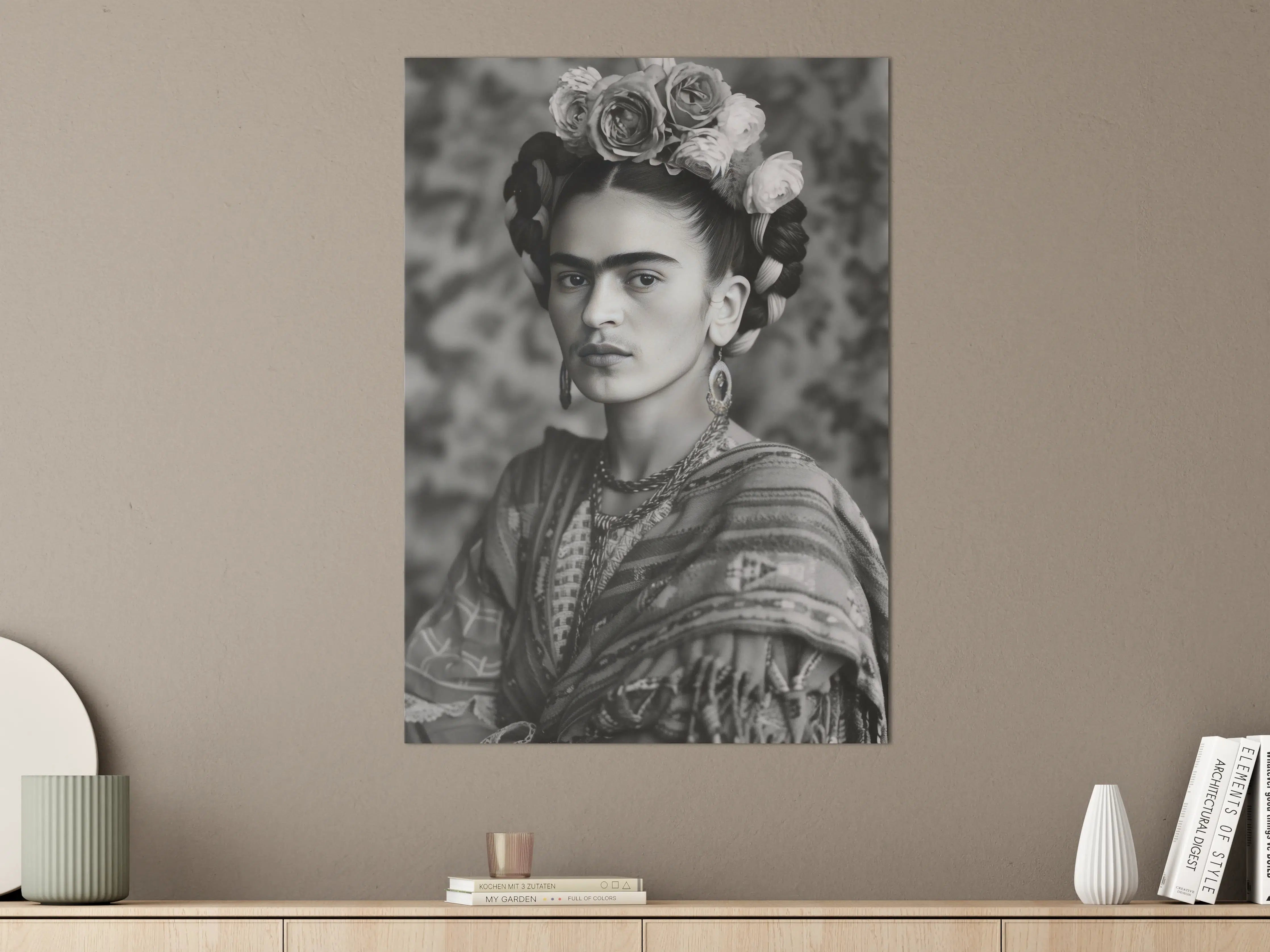 Große Wandbilder - Schöne schwarze-and-weiße Porträtaufnahme