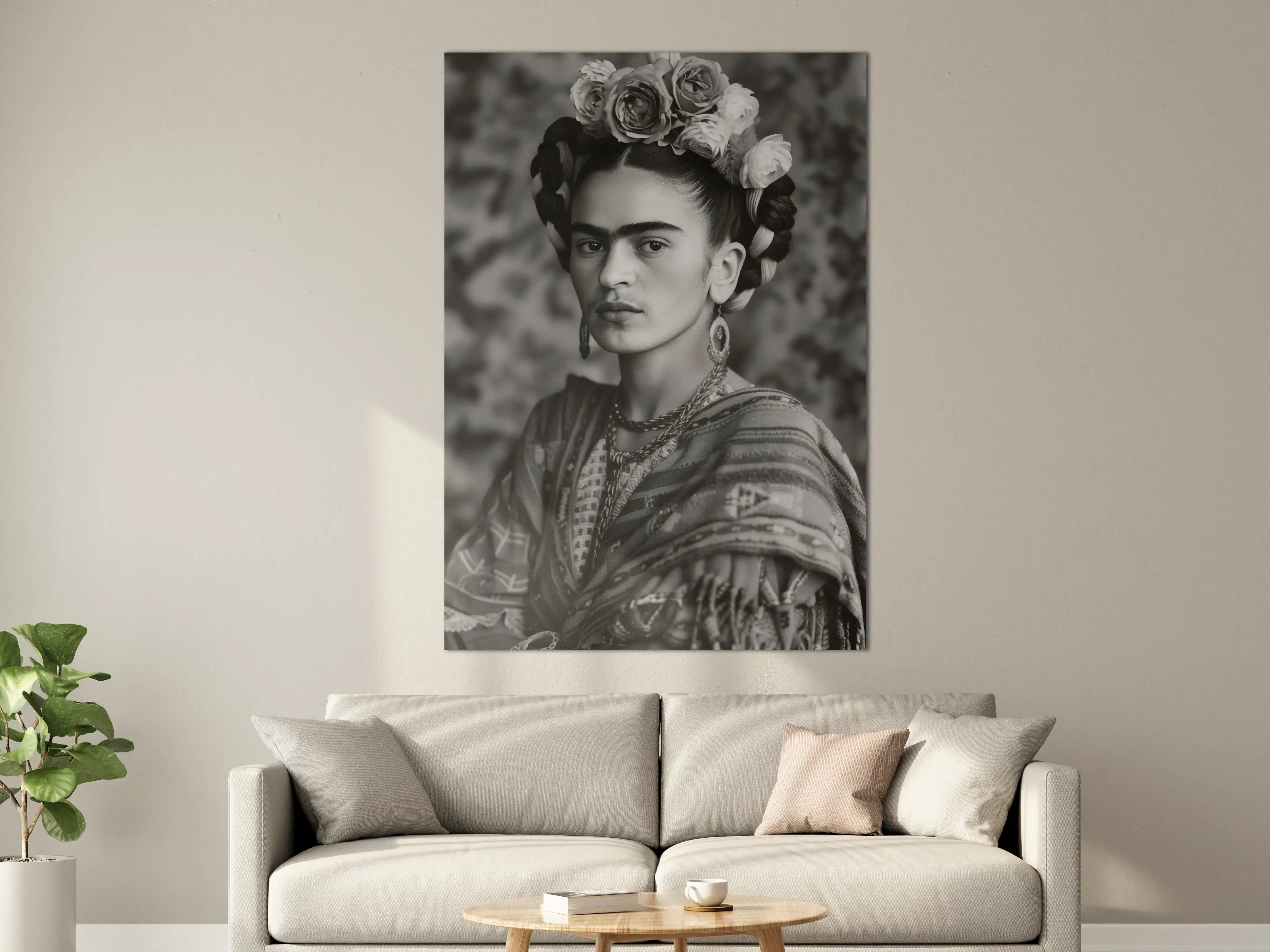 Große Wandbilder - Schöne schwarze-and-weiße Porträtaufnahme