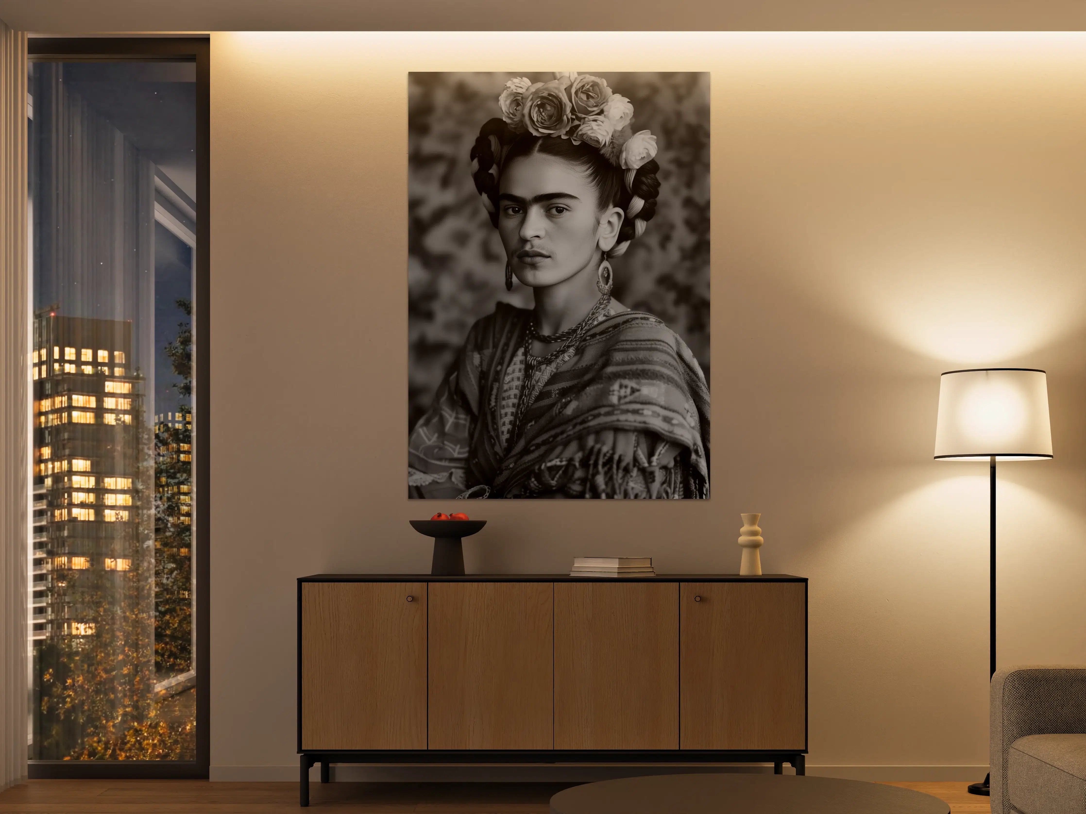 Große Wandbilder - Schöne schwarze-and-weiße Porträtaufnahme