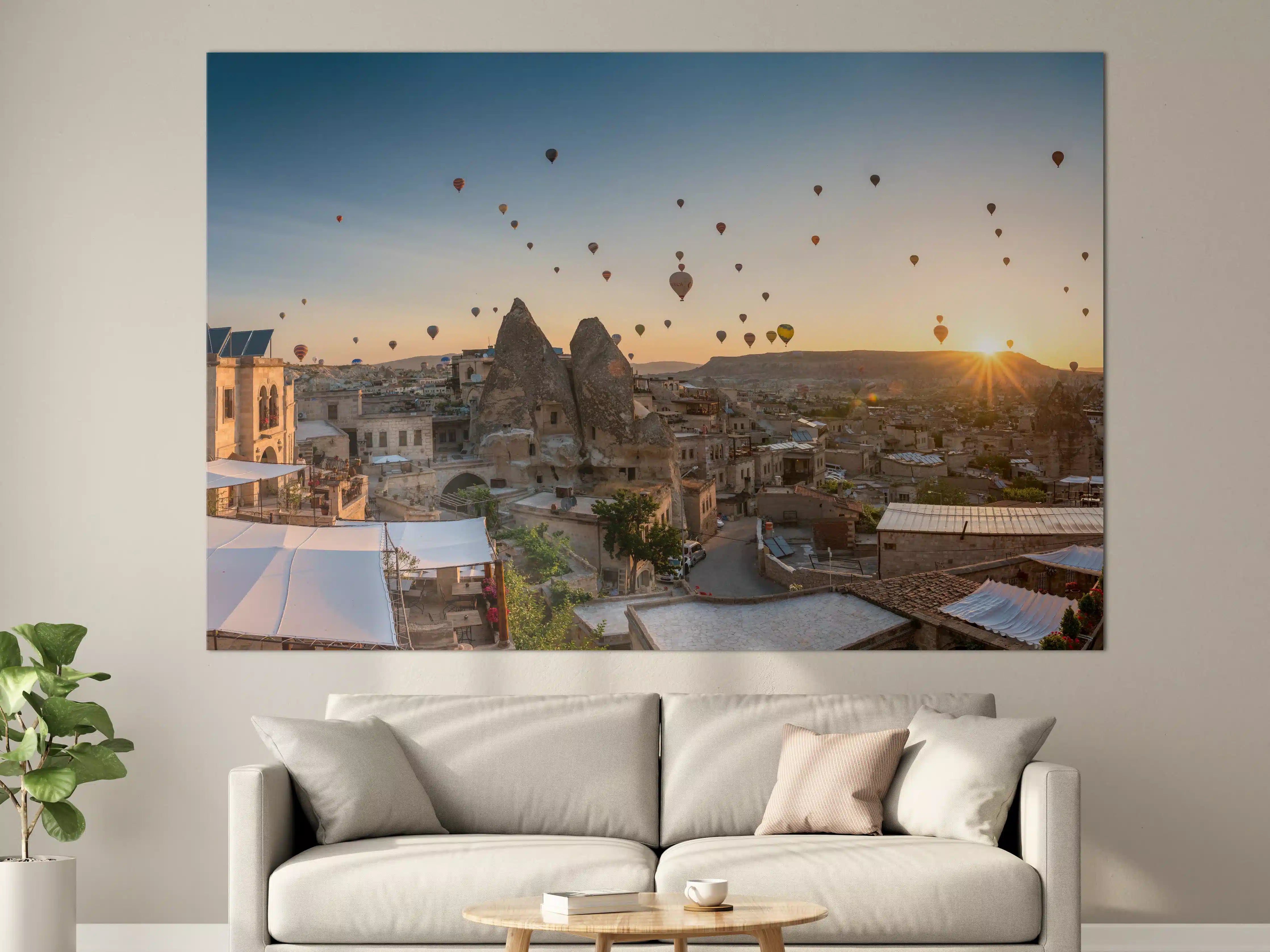 Große Wandbilder - Schöner Sonnenaufgang - Kappadokien, Türkei