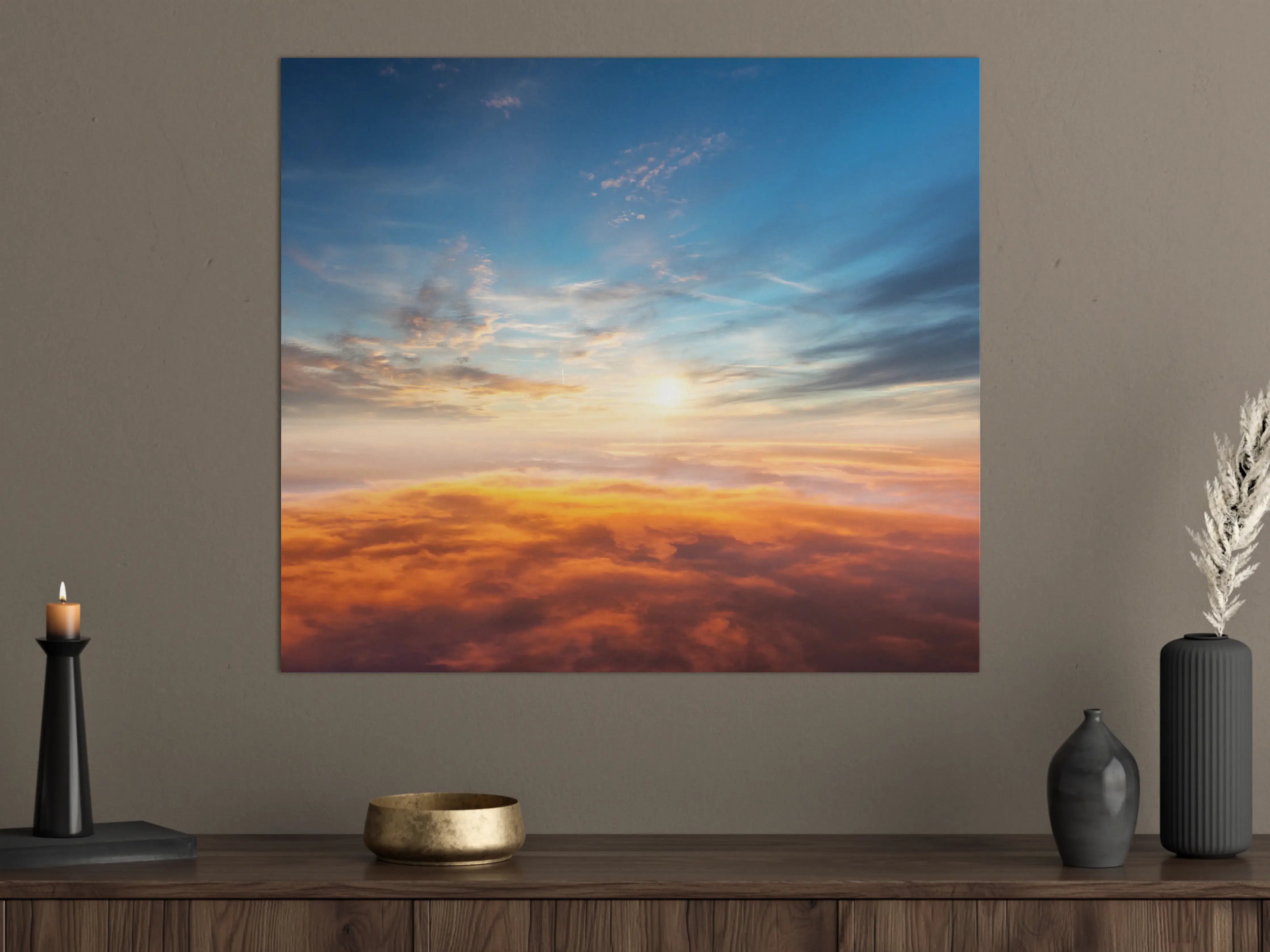Große Wandbilder - Schöner Sonnenuntergang über den Wolken