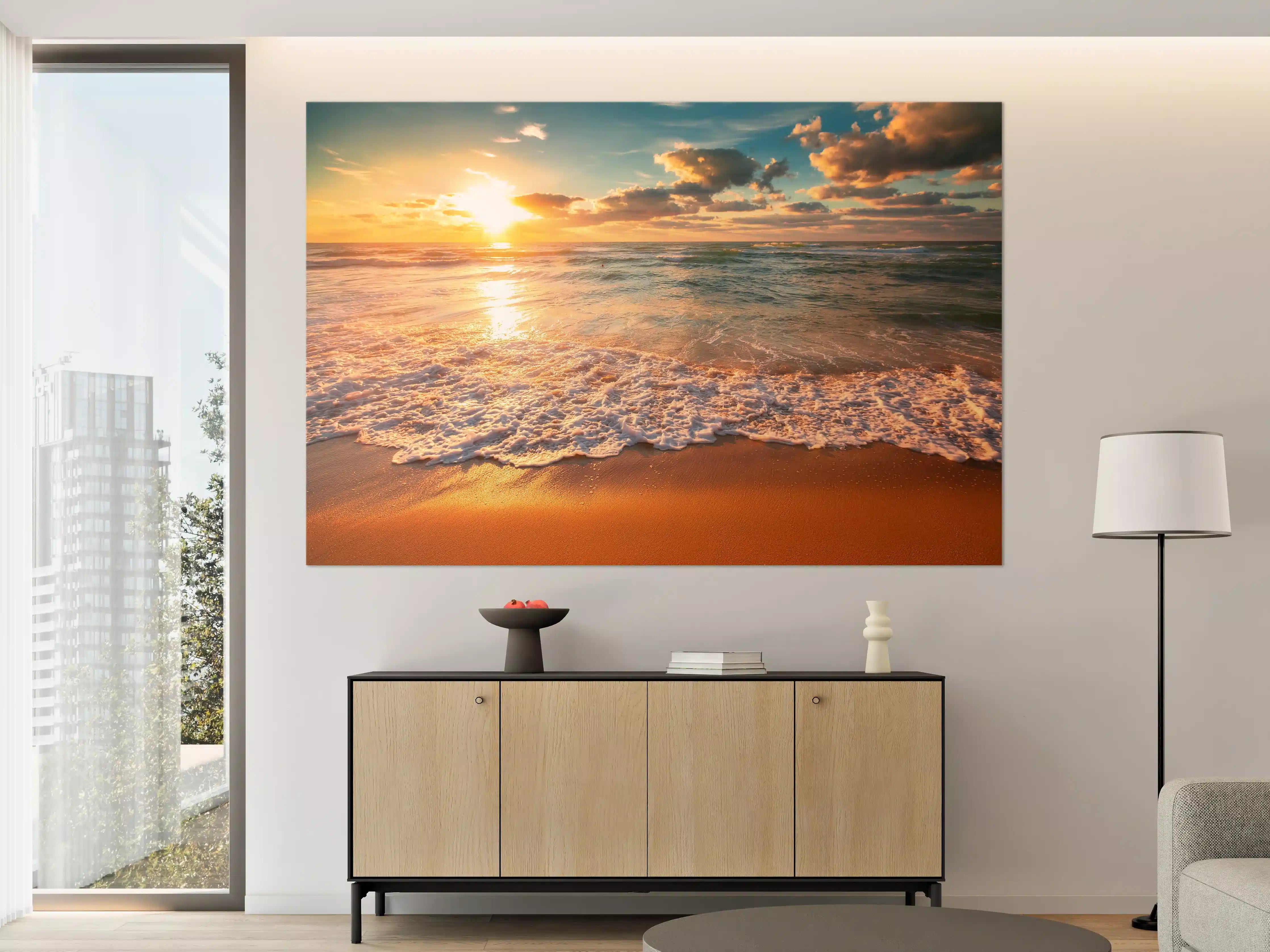 Große Wandbilder - Schönes Sonnenlicht am Strand