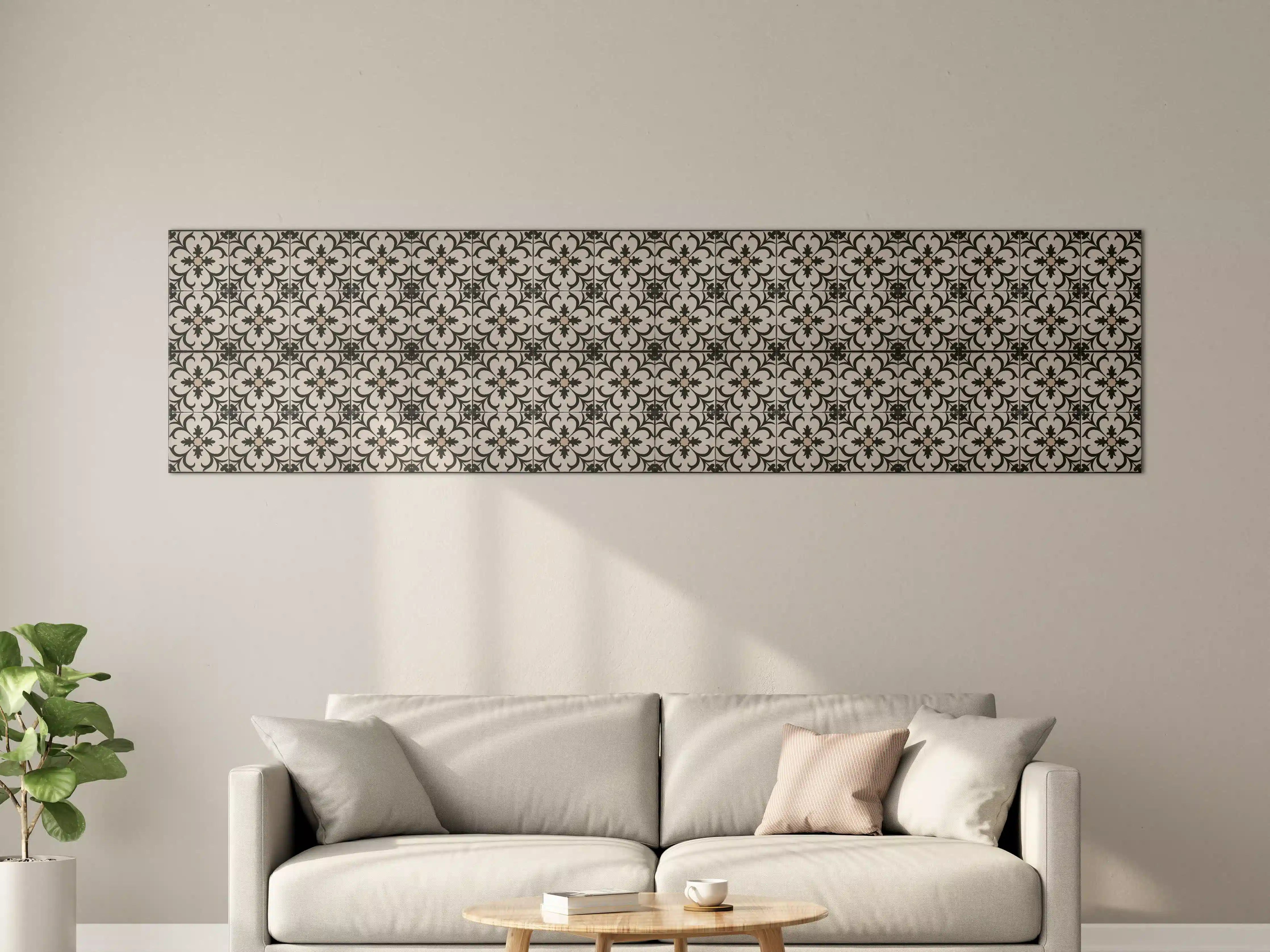 Große Wandbilder - Schwarz Braun Vintage Mosaik