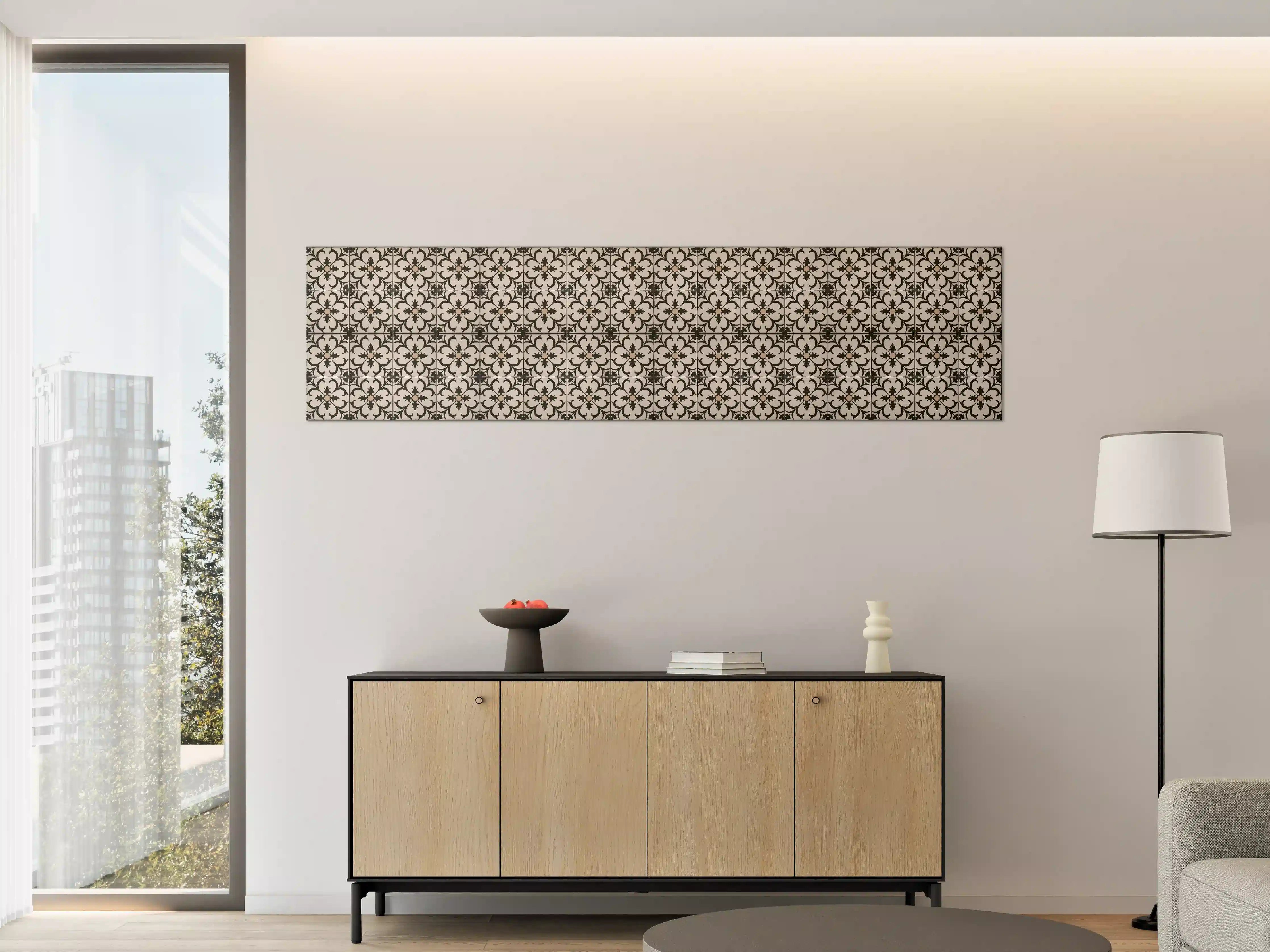 Große Wandbilder - Schwarz Braun Vintage Mosaik