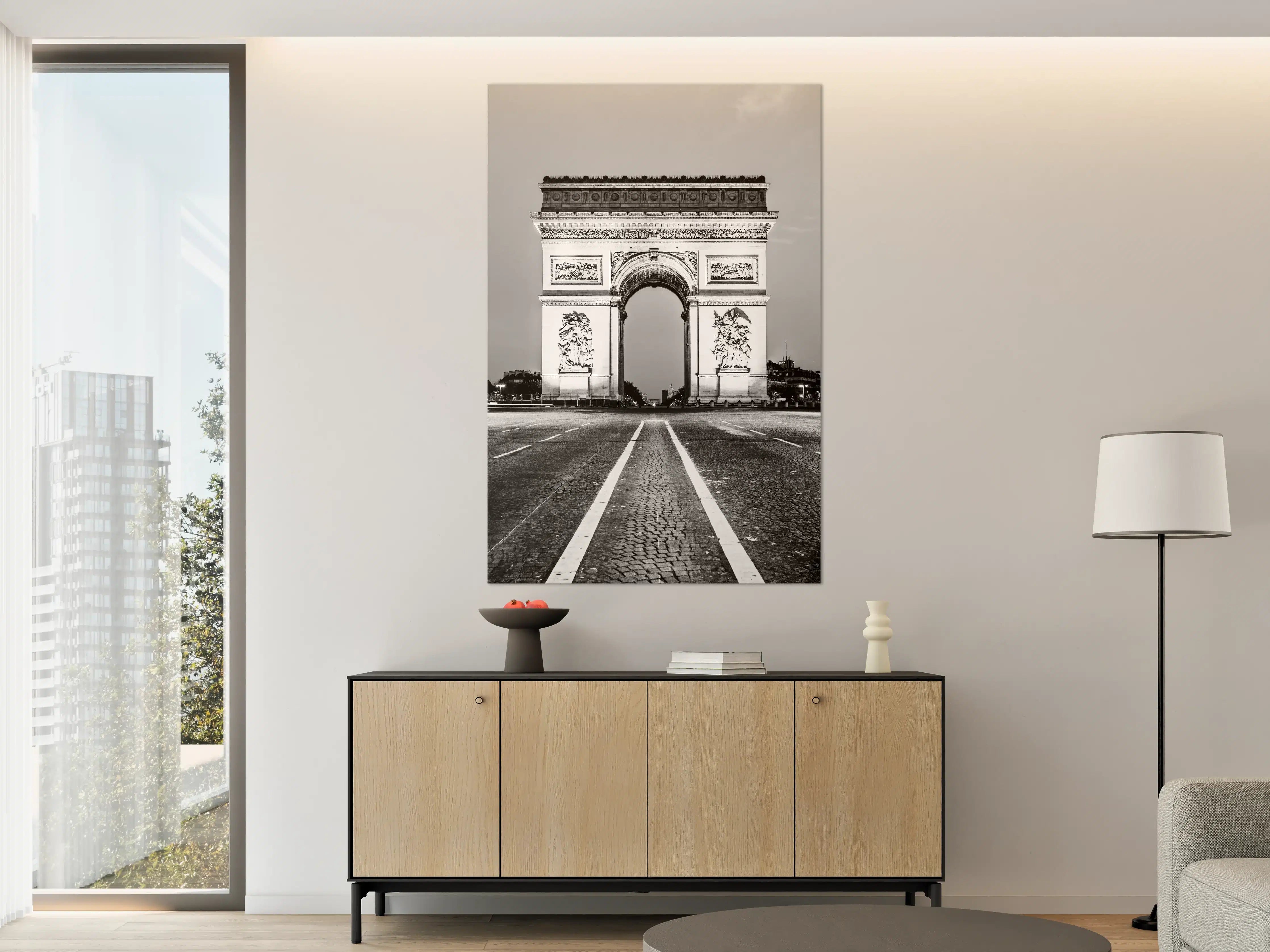 Große Wandbilder - Schwarz-Weiß-Architektur mit Triumphbogen