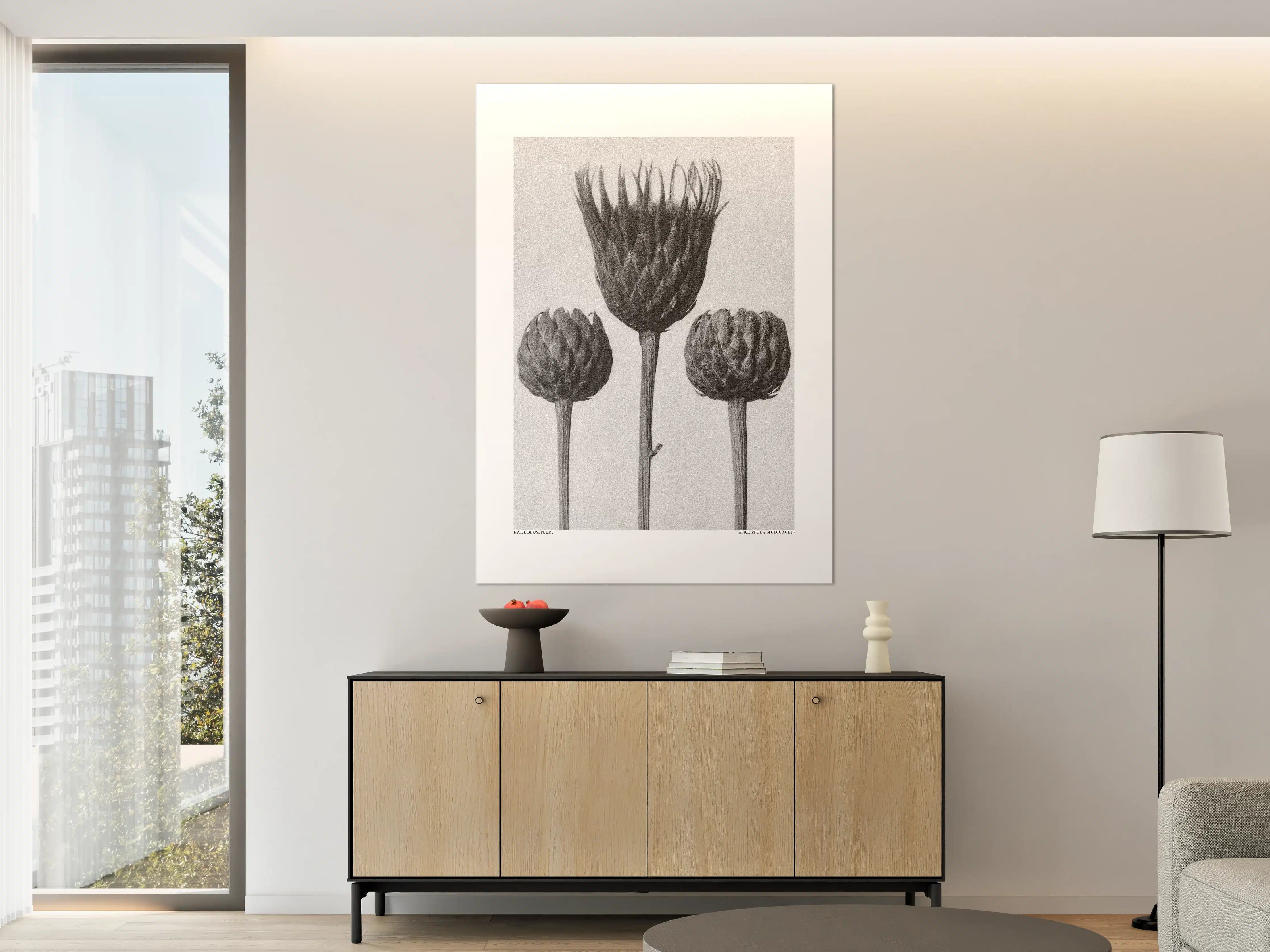 Große Wandbilder - Schwarz-Weiß Blumenthema mit künstlerischer Eleganz
