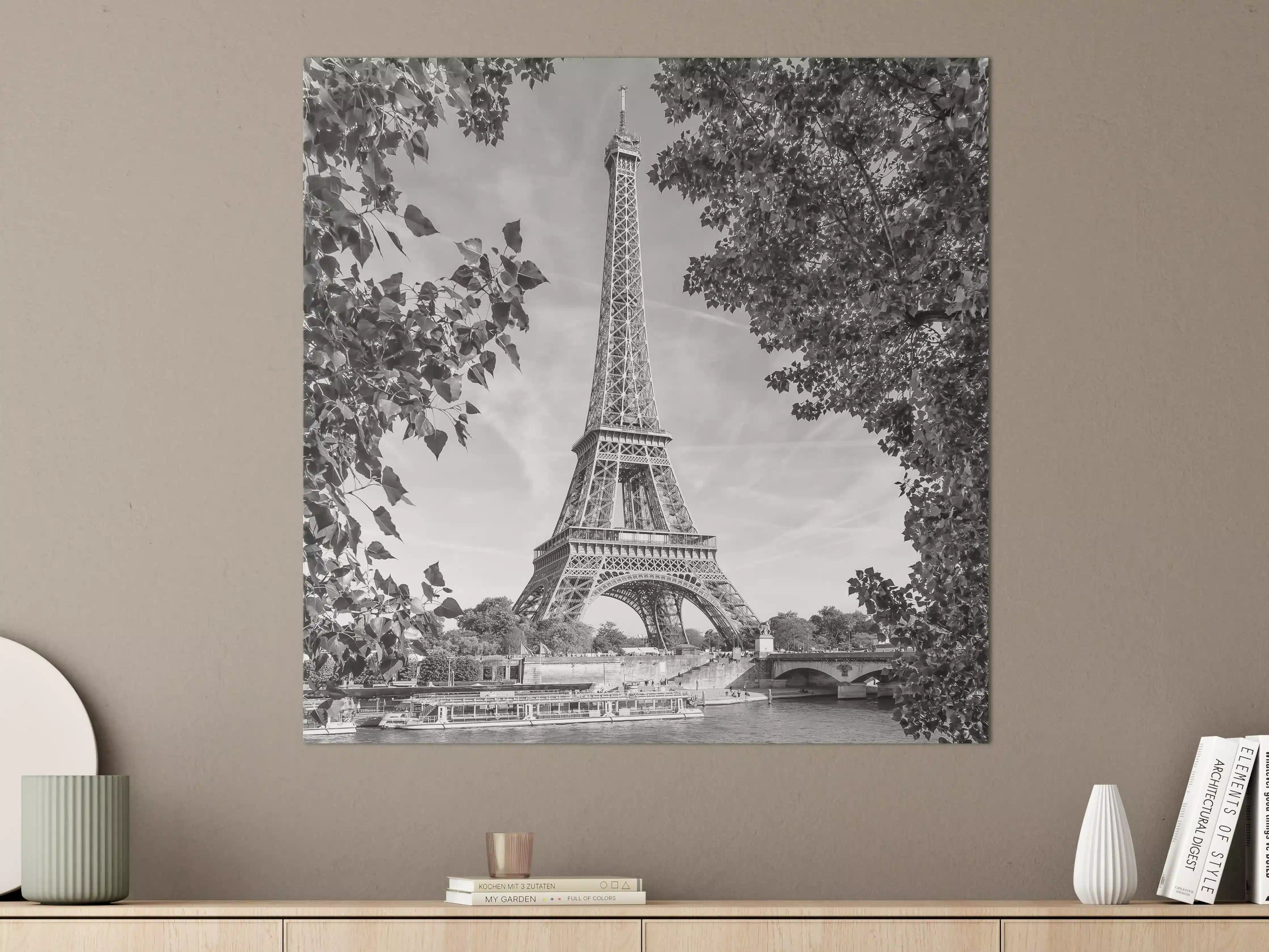 Große Wandbilder - Schwarz-Weiß Eiffel Tower | Paris Scene