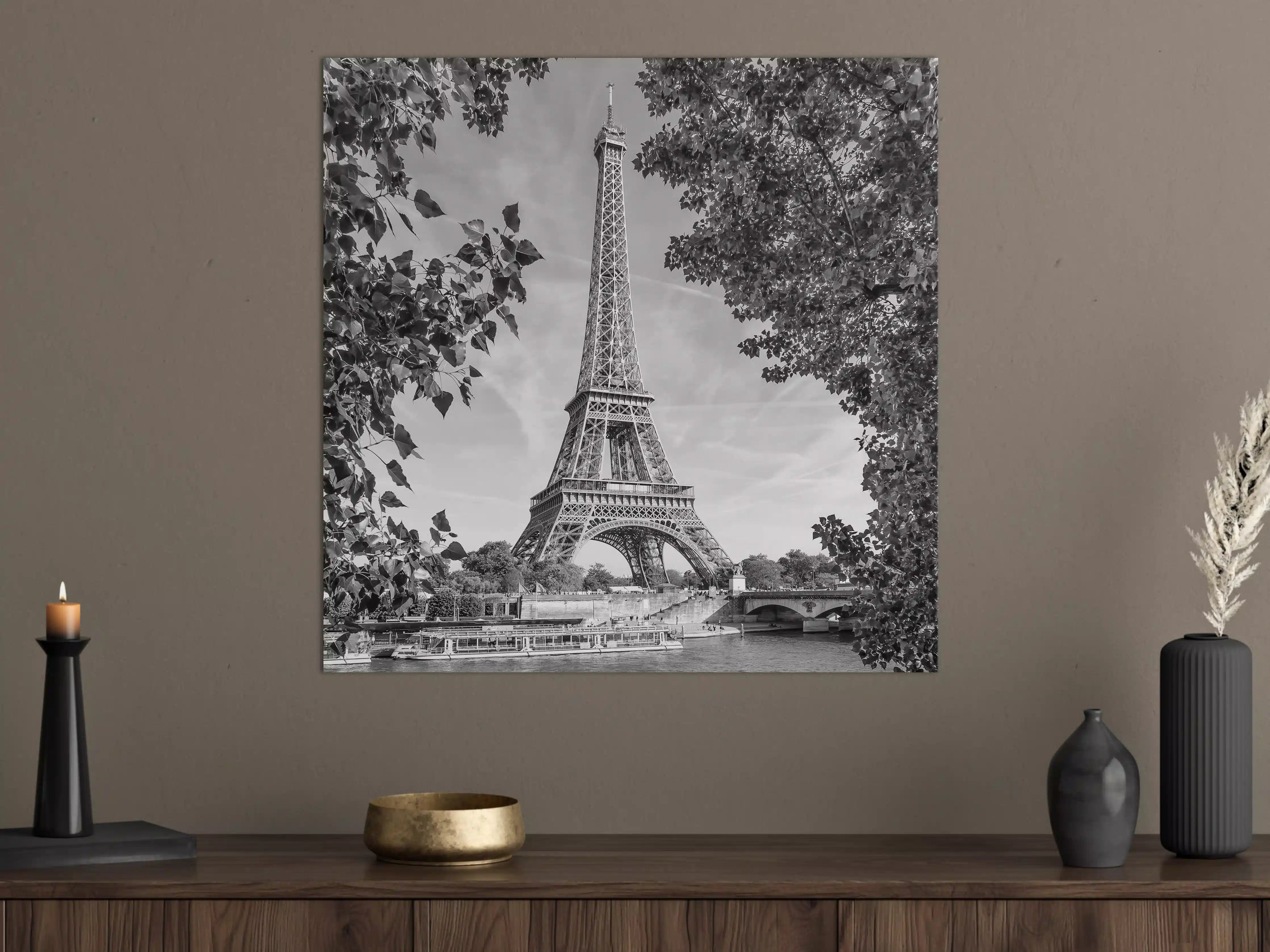 Große Wandbilder - Schwarz-Weiß Eiffel Tower | Paris Scene