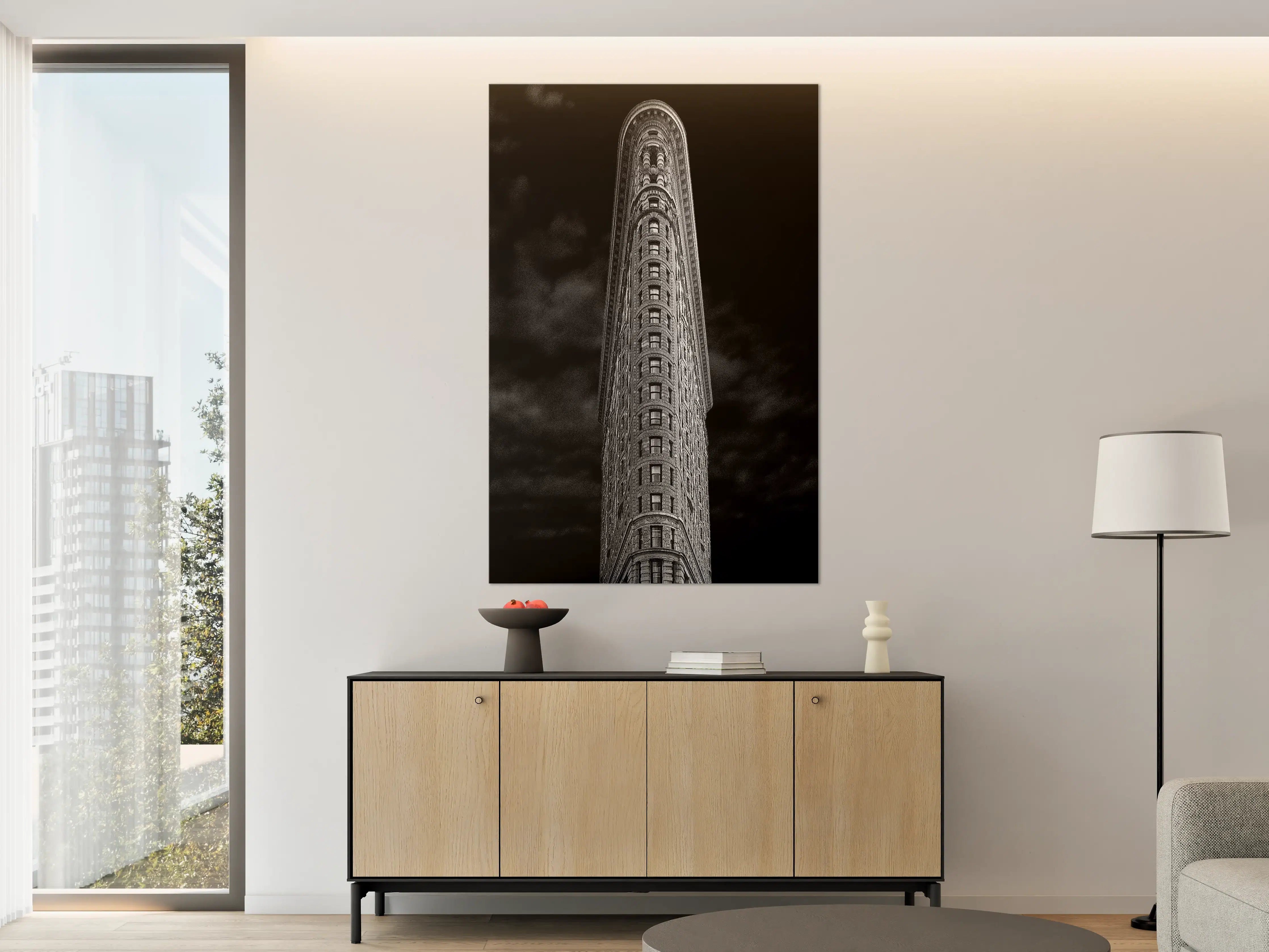 Große Wandbilder - Schwarz-Weiß Flatiron Gebäude
