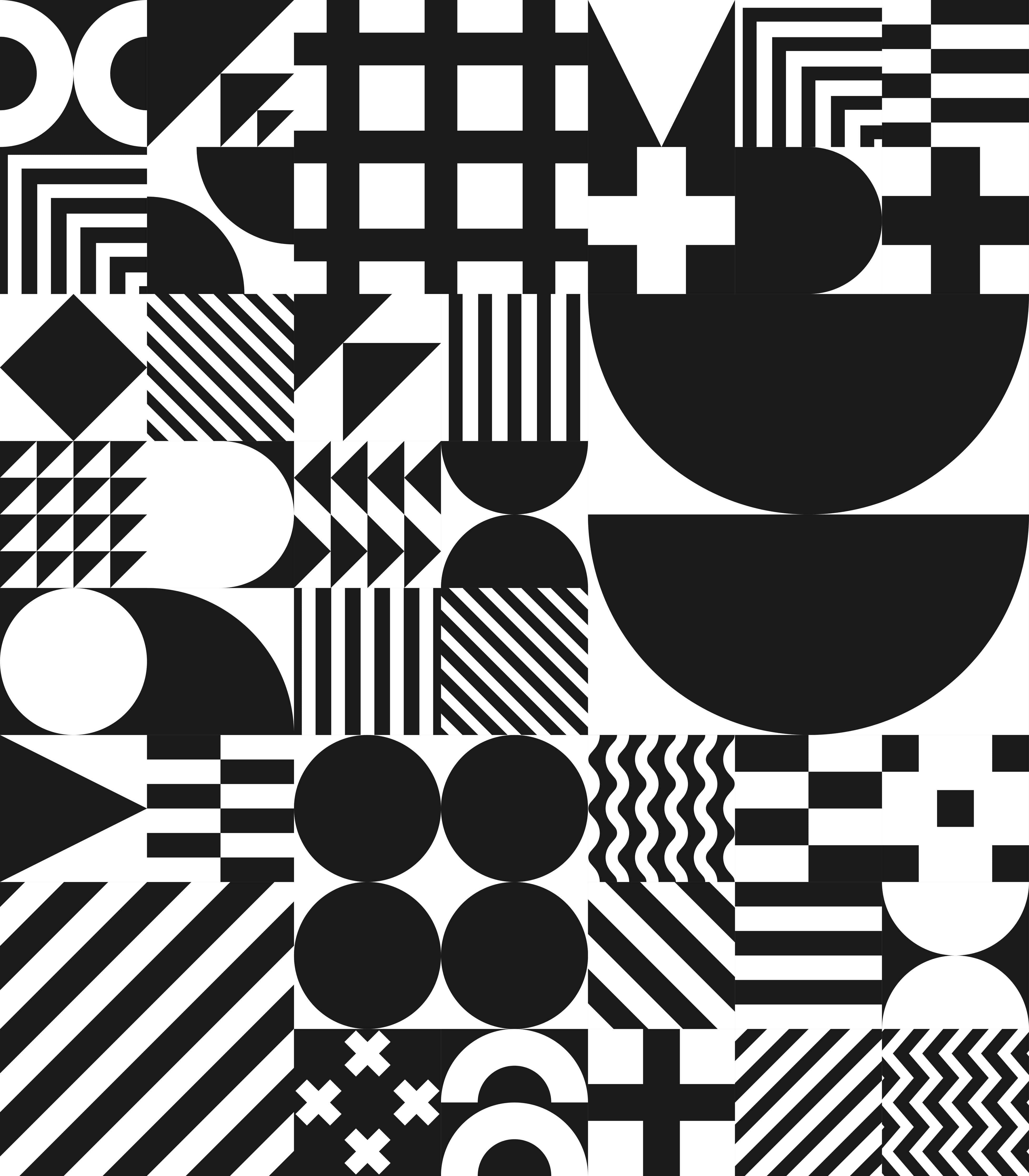 Große Wandbilder-Schwarz-Weiß Geometrische Muster
