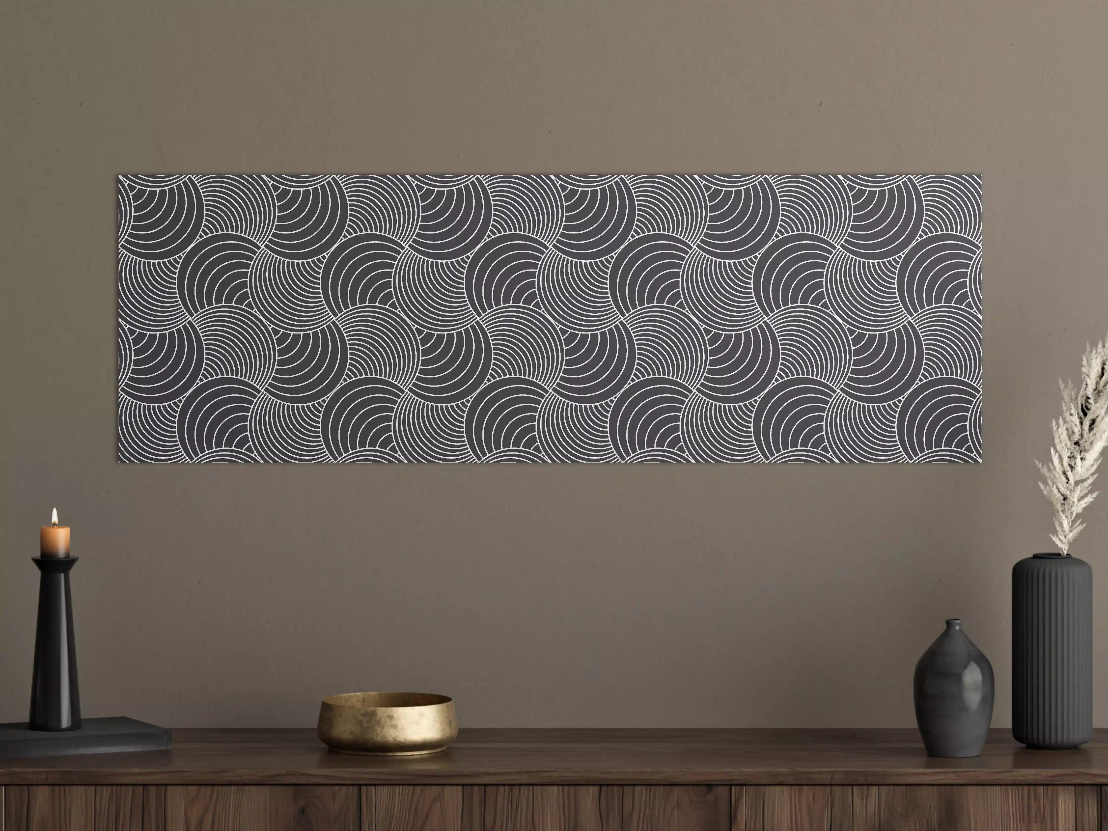Große Wandbilder - Schwarz-Weiß Geometrisches Muster