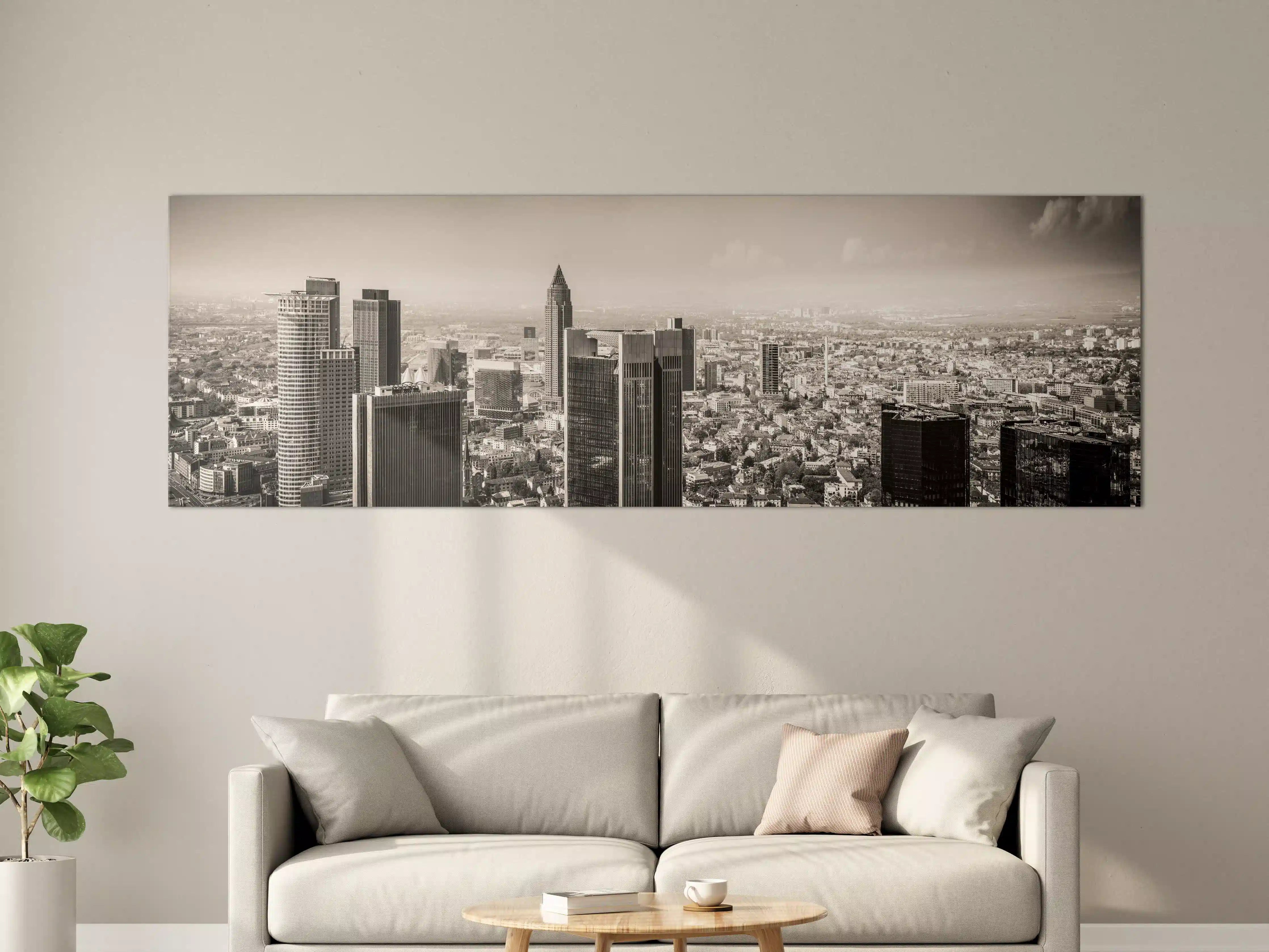 Große Wandbilder - Schwarz-Weiß Skyline Panorama