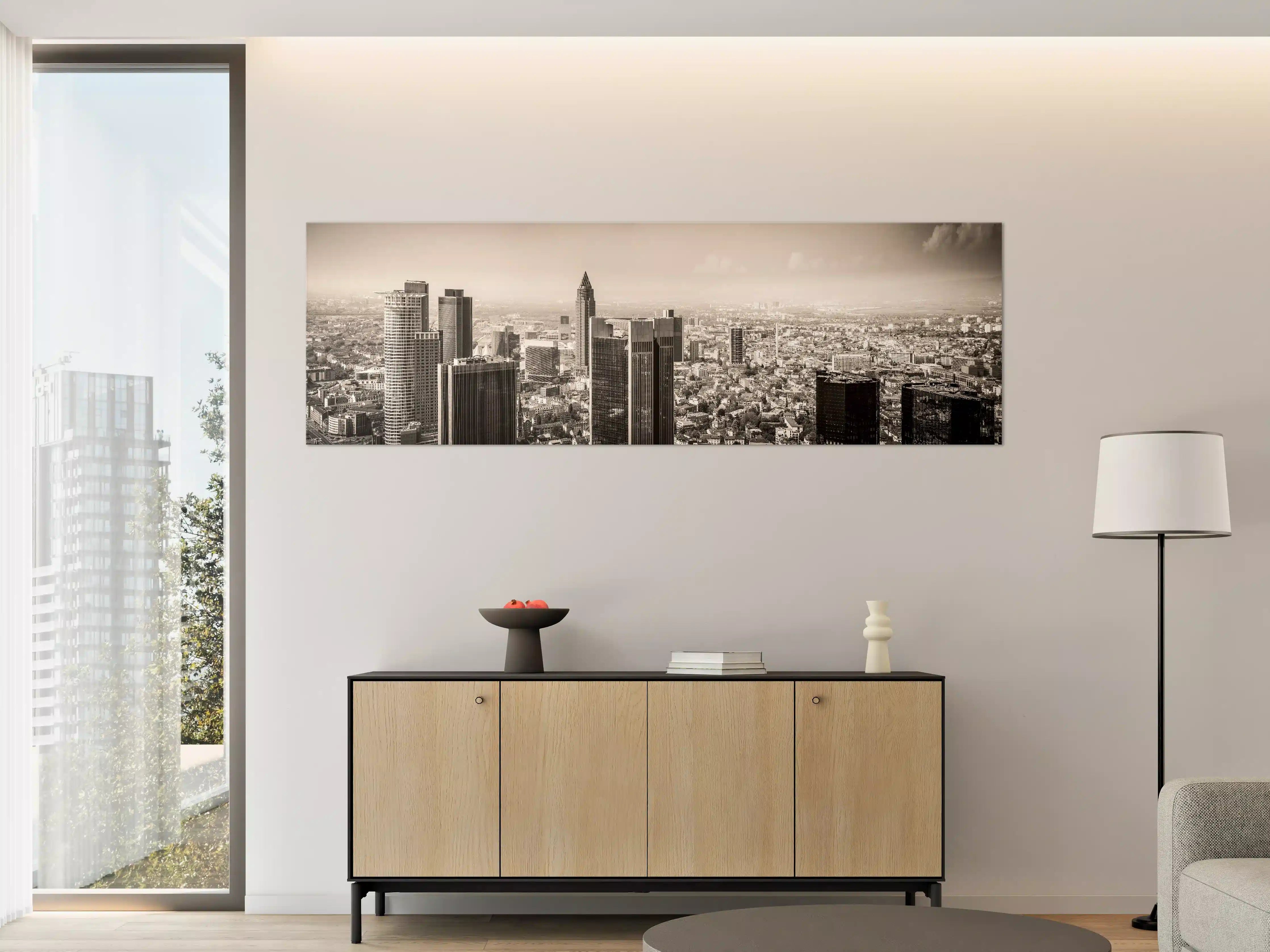 Große Wandbilder - Schwarz-Weiß Skyline Panorama