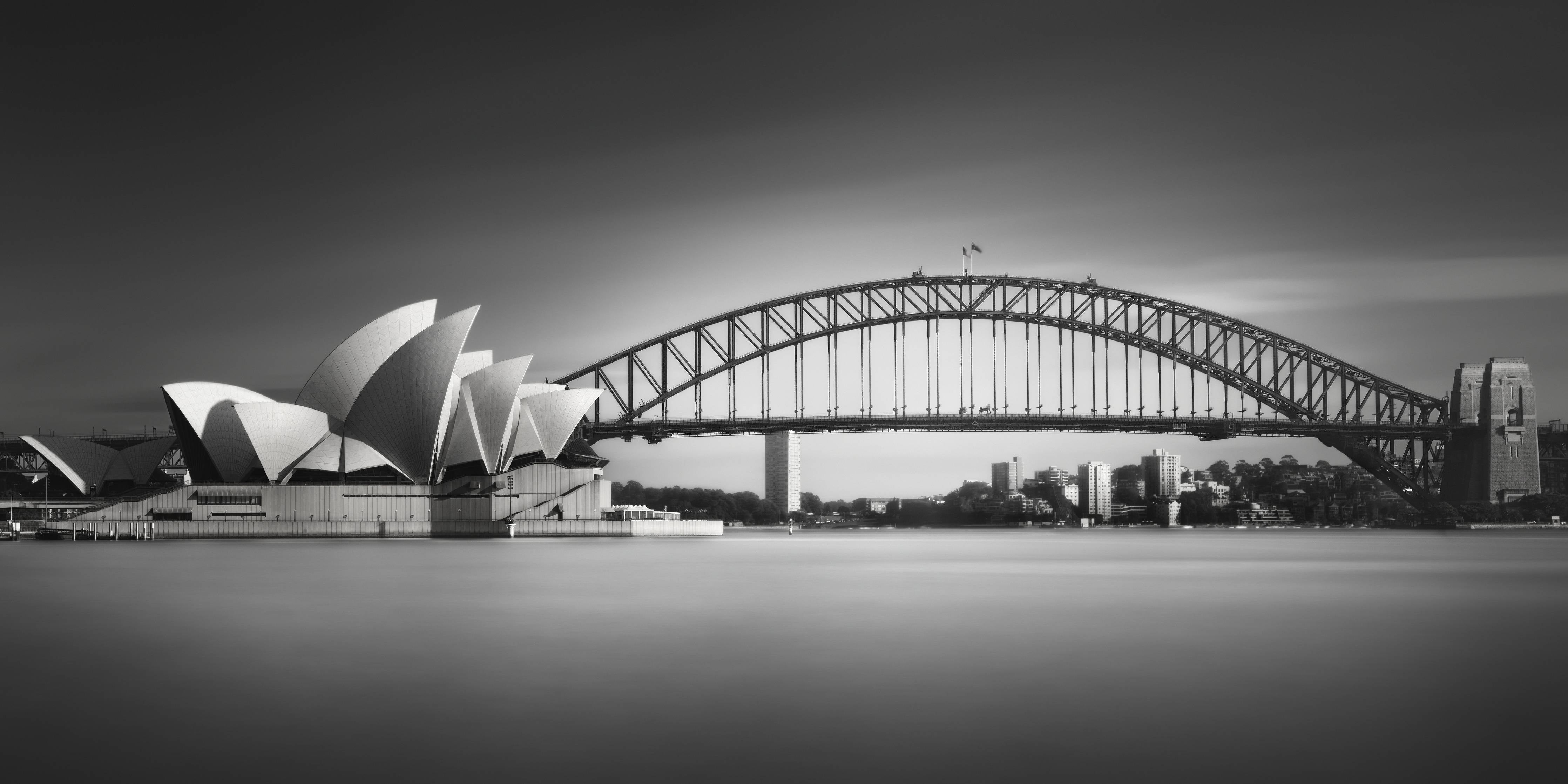 Große Wandbilder-Schwarz-Weiß-Sydney-Ozeanblick