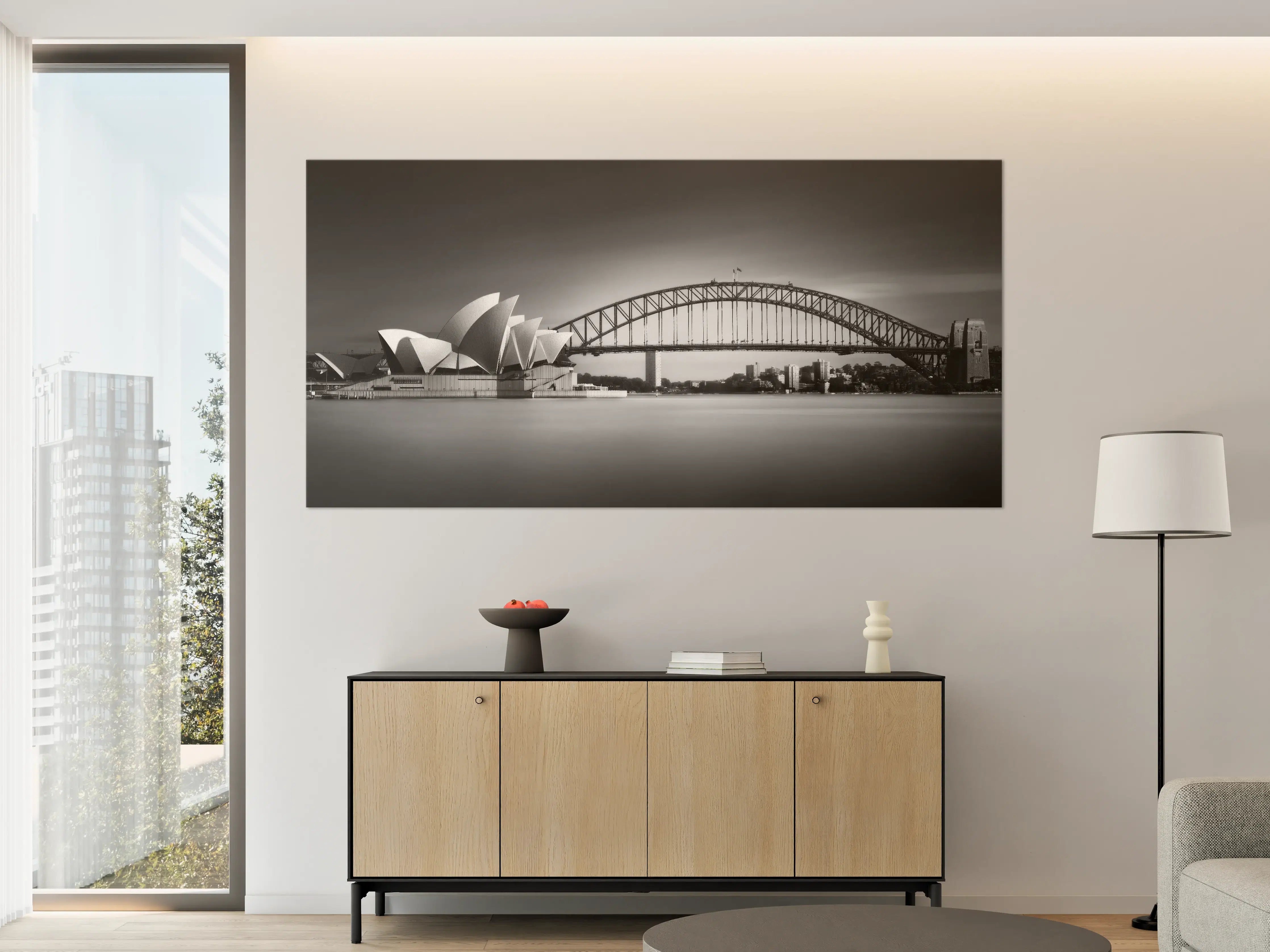 Große Wandbilder - Schwarz-Weiß-Sydney-Ozeanblick
