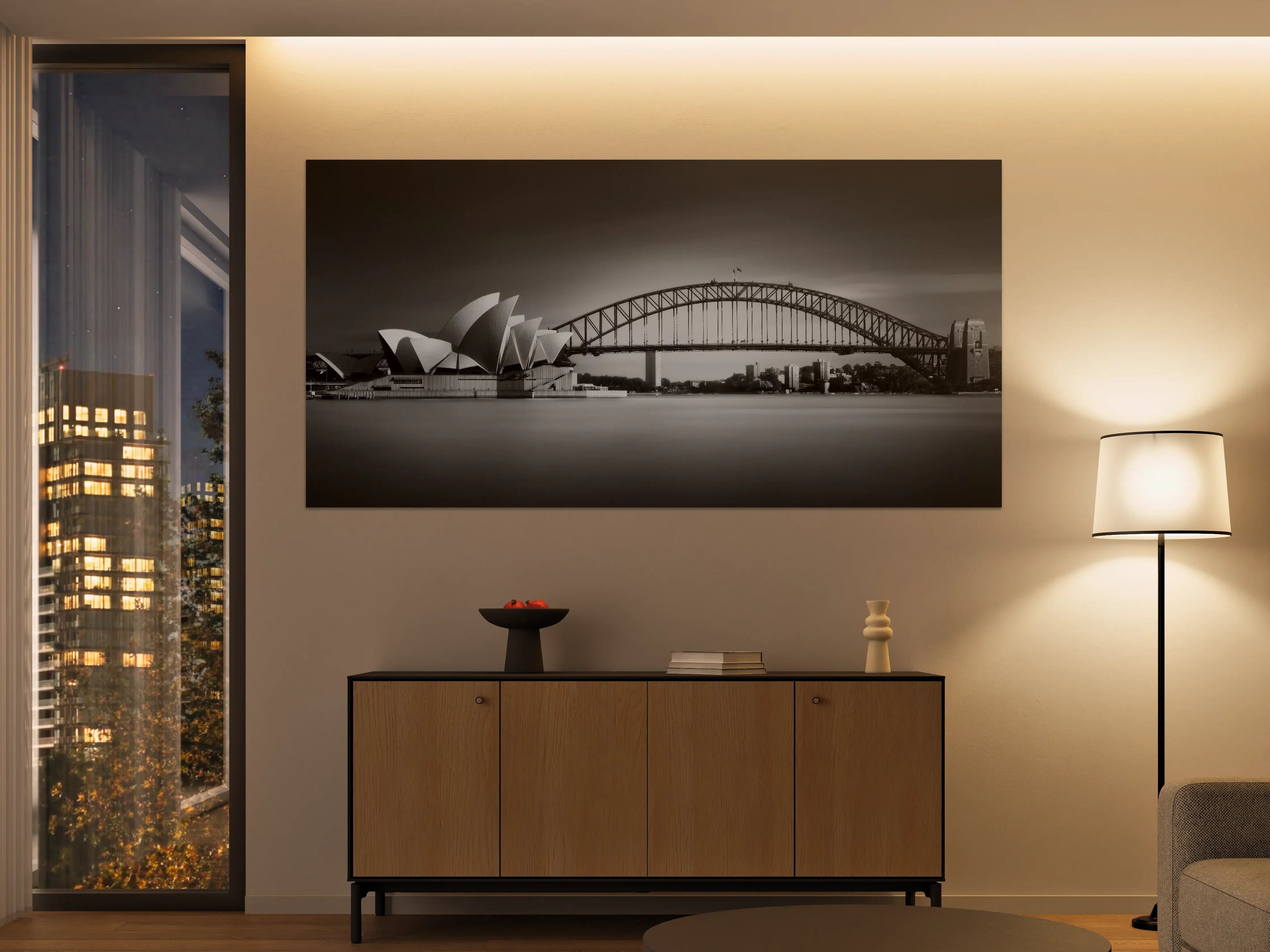 Große Wandbilder - Schwarz-Weiß-Sydney-Ozeanblick