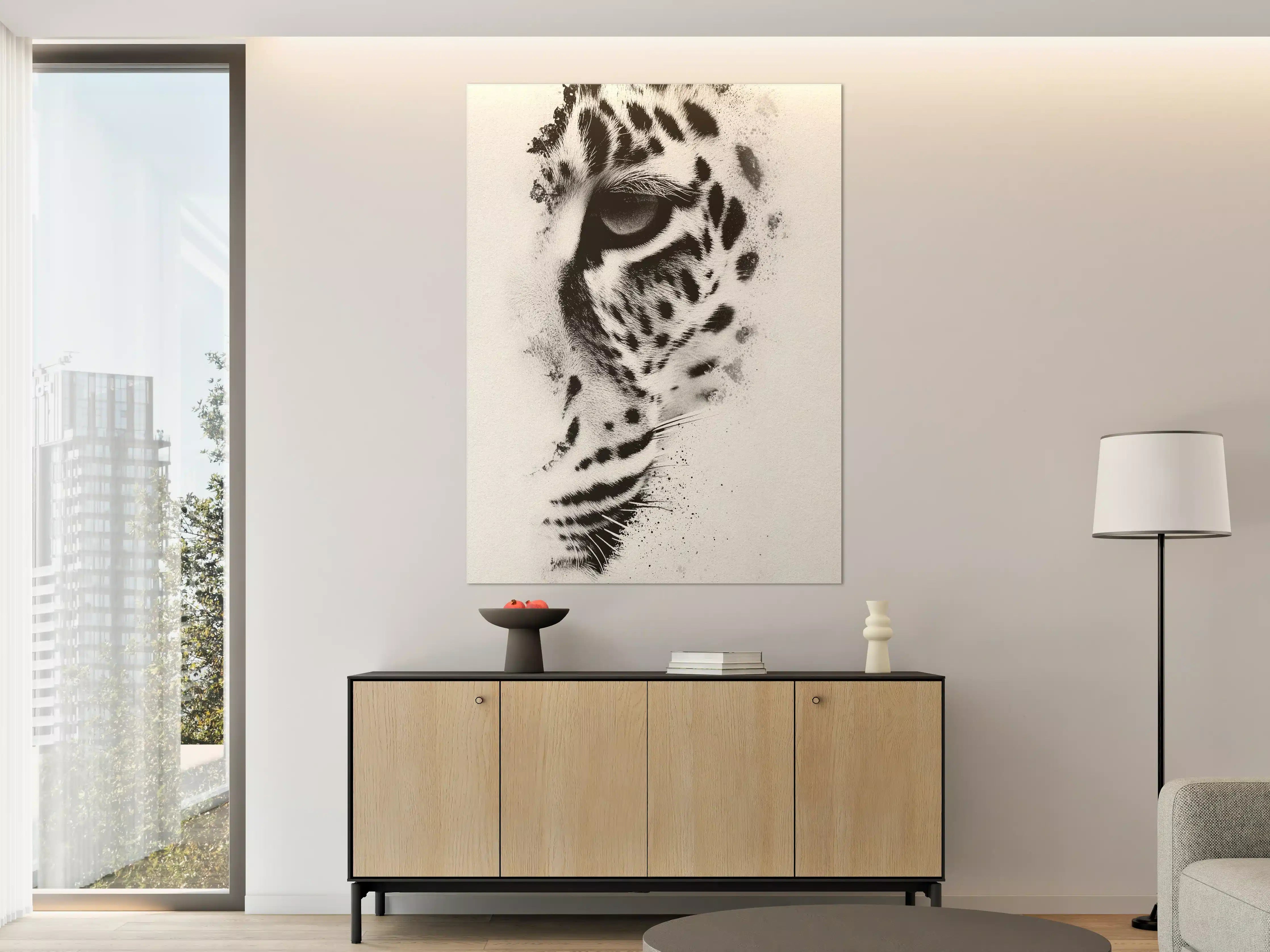 Große Wandbilder - Schwarz-Weiß-Tigerporträt
