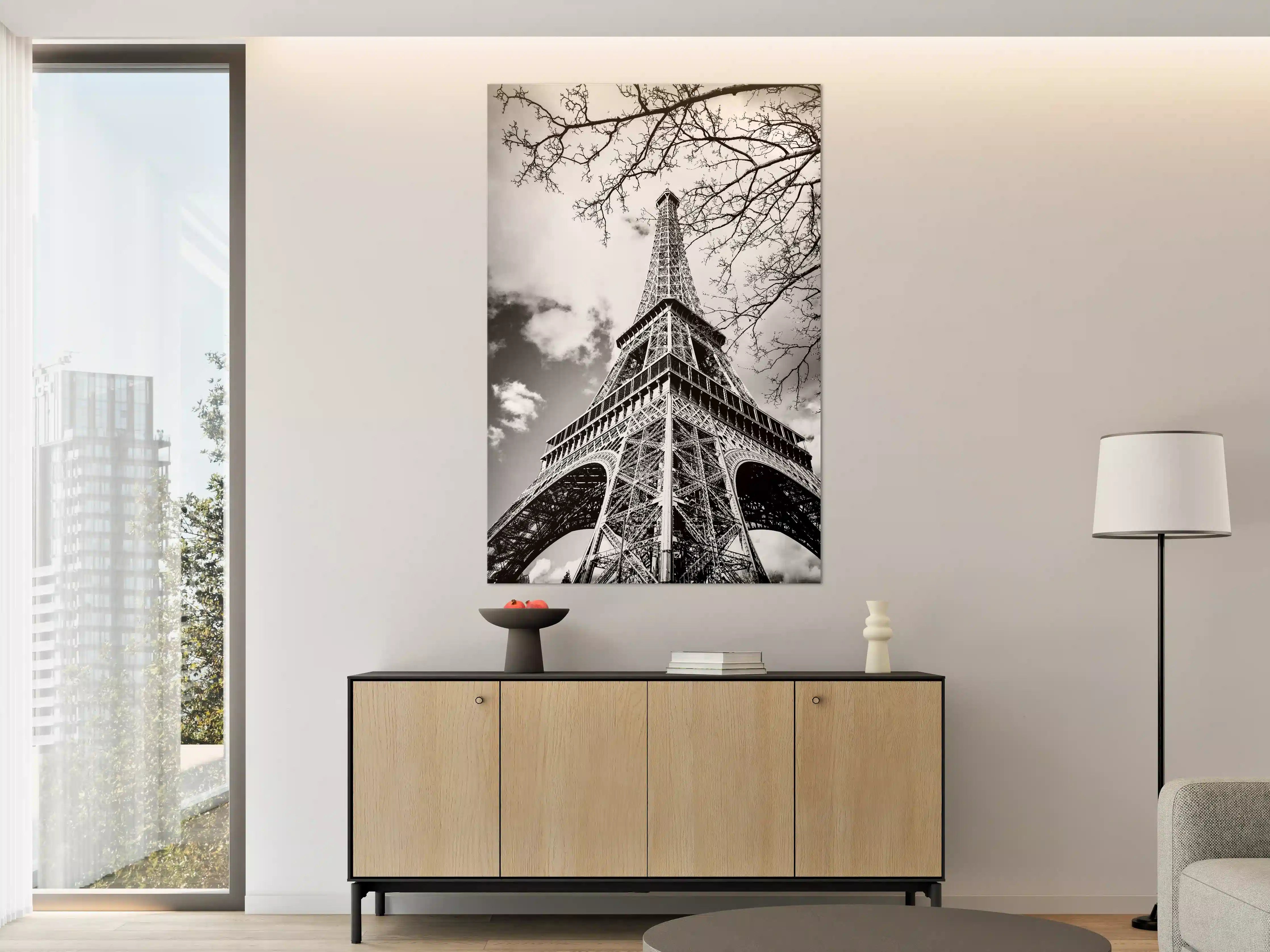 Große Wandbilder - Schwarz-Weiß-Turm-Eiffelturm
