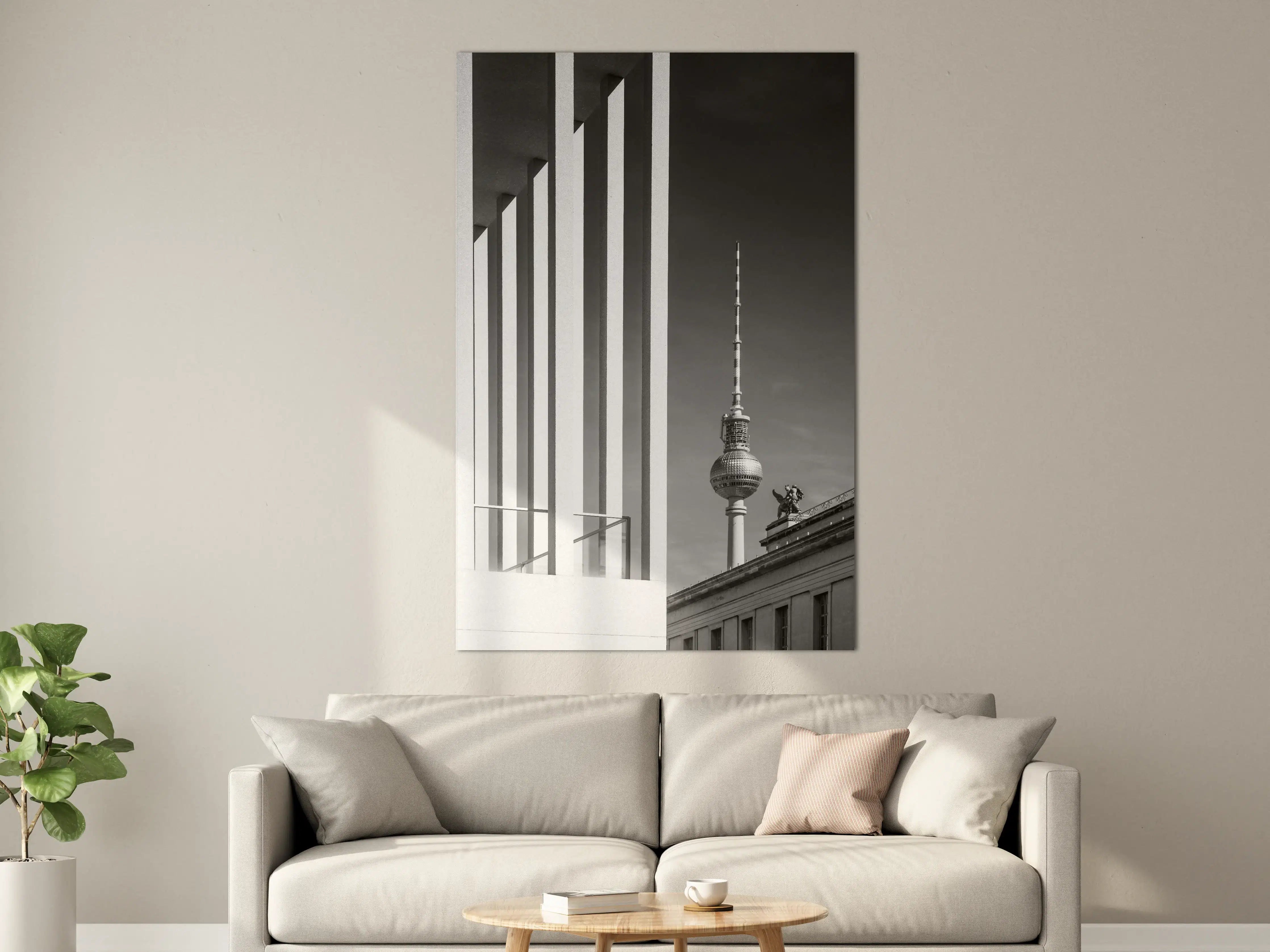Große Wandbilder - Schwarz-Weiß-Turm-Skyline