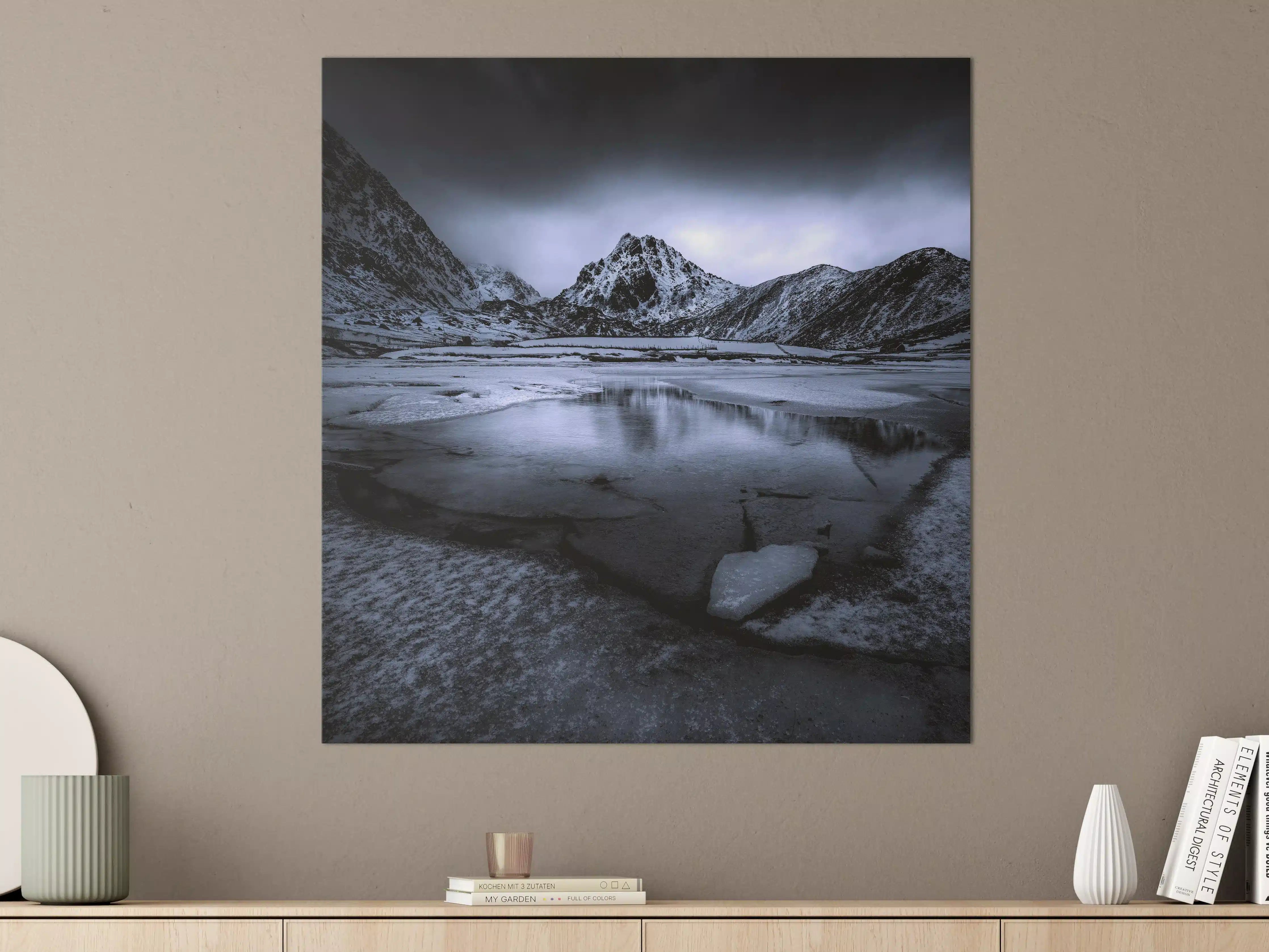 Große Wandbilder - Schwarz-Weiß Winterlandschaft