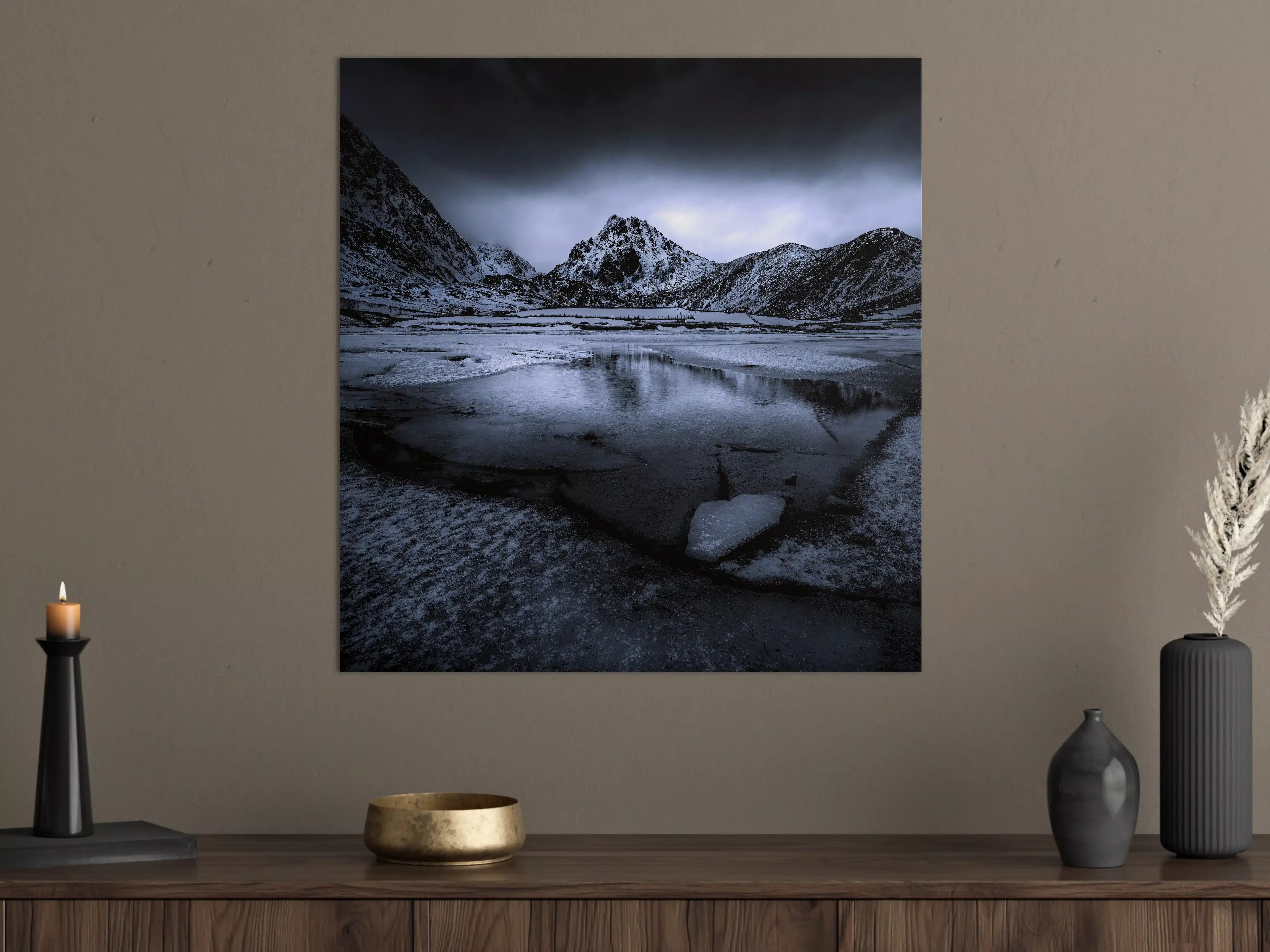 Große Wandbilder - Schwarz-Weiß Winterlandschaft