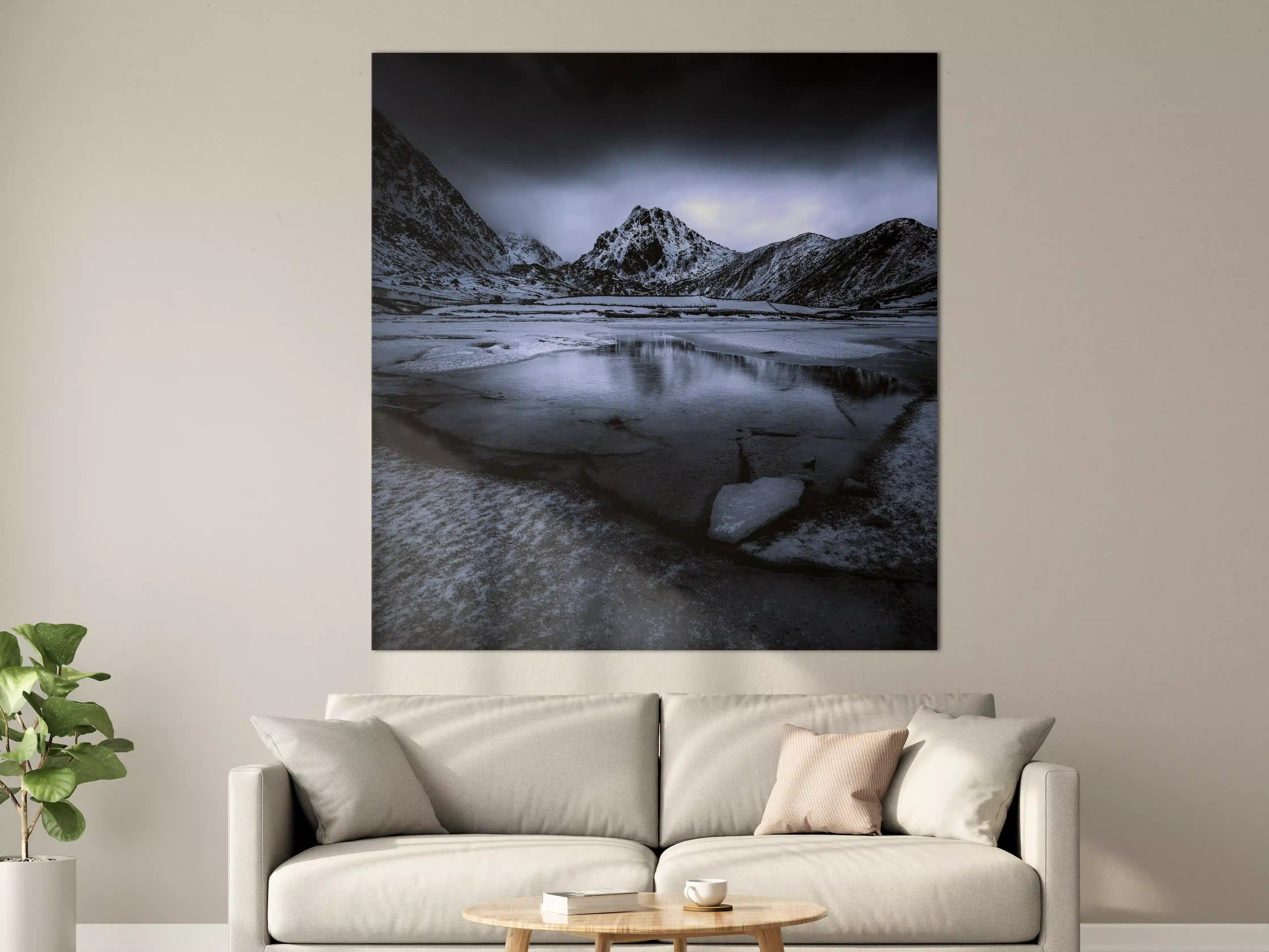 Große Wandbilder - Schwarz-Weiß Winterlandschaft
