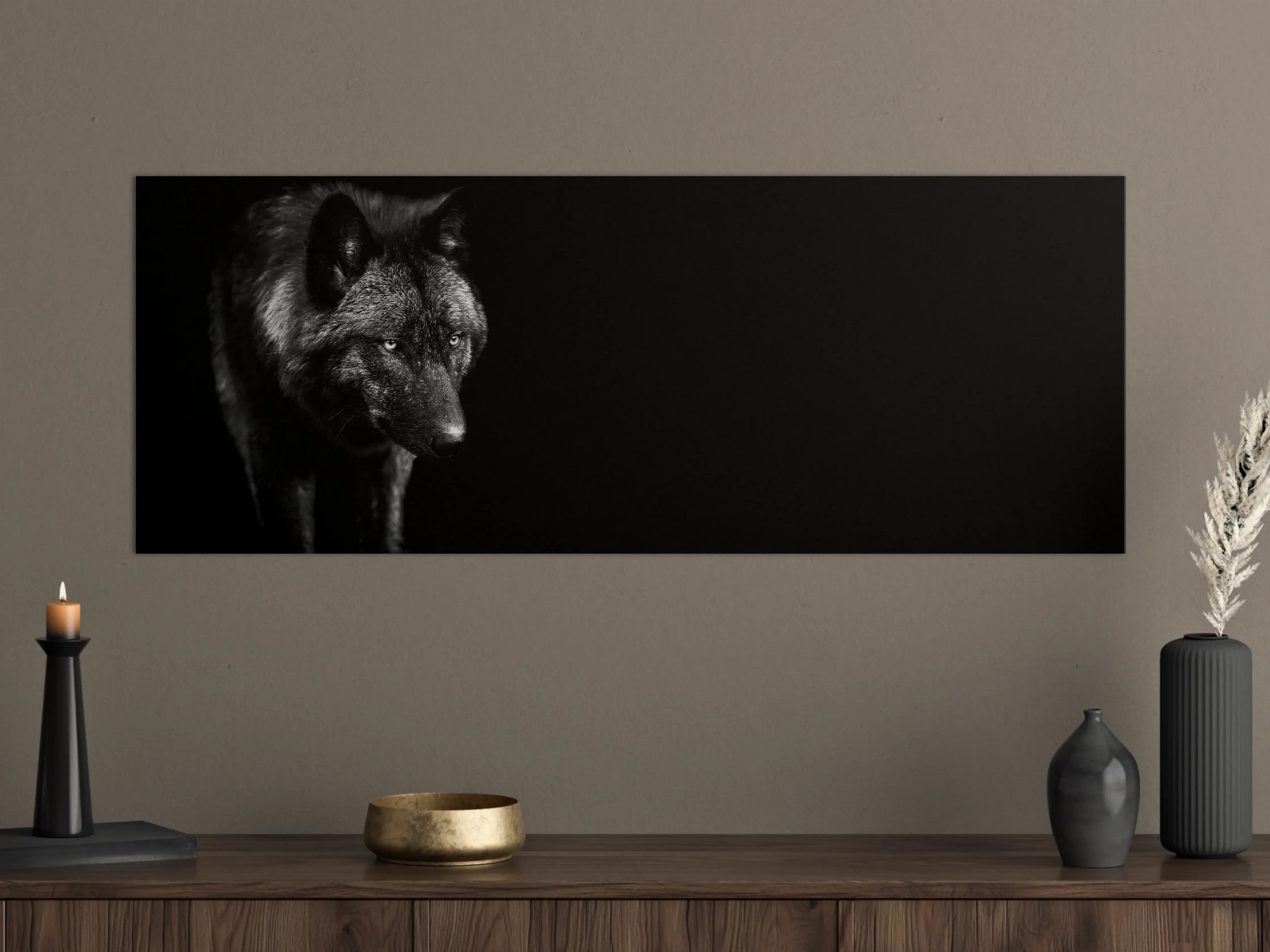Große Wandbilder - Schwarz-Weiß Wolf Porträt