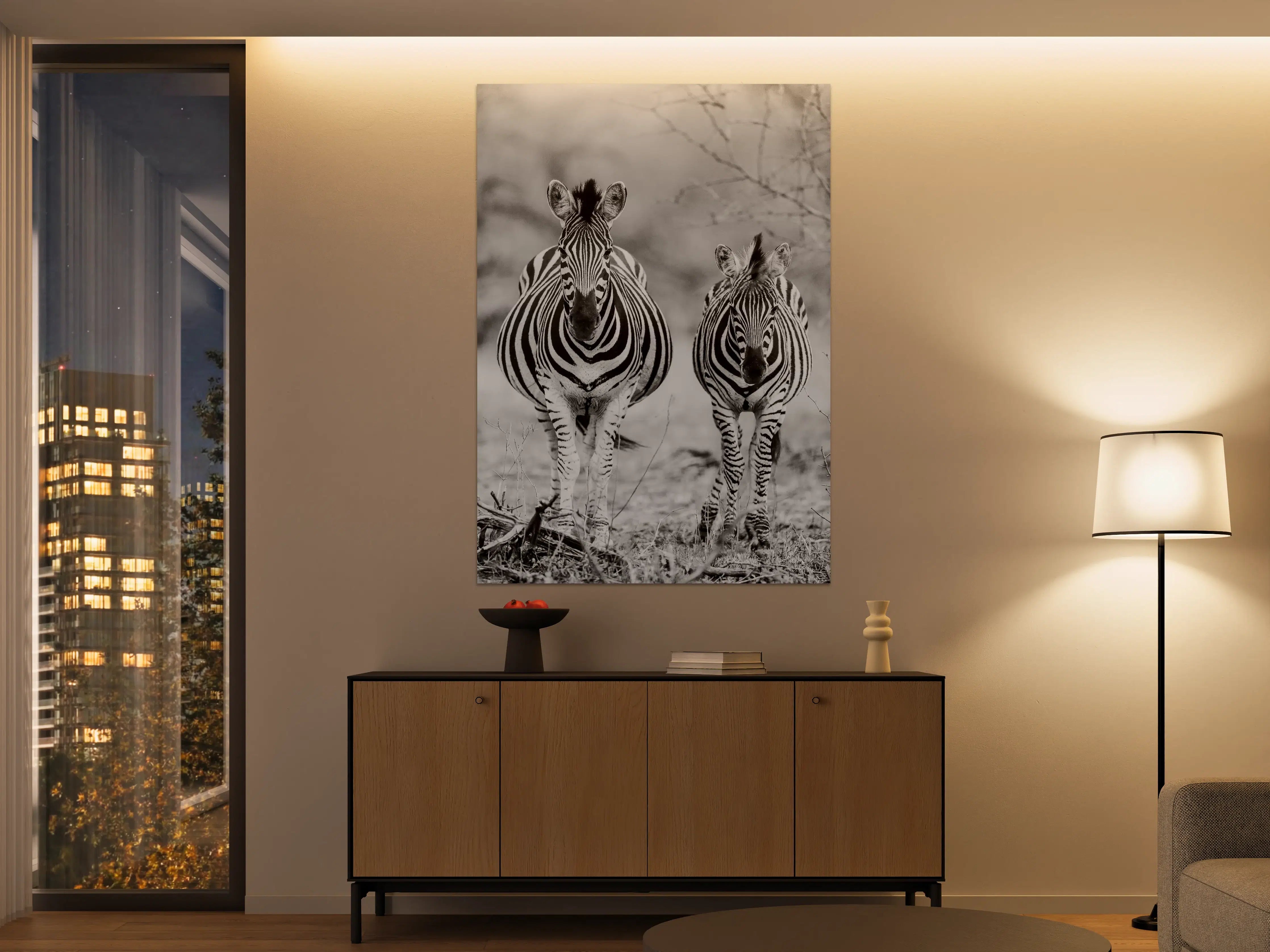 Große Wandbilder - Schwarz-Weiß Zebrapaar