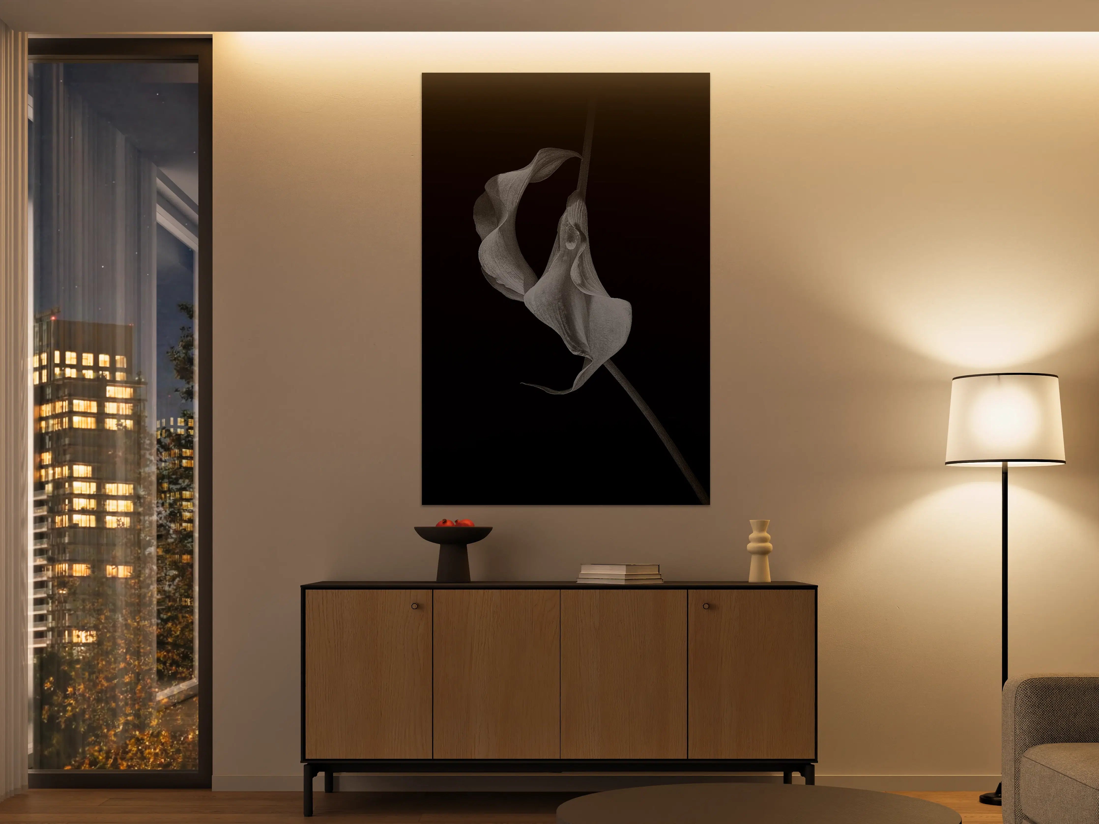 Große Wandbilder - Schwarz-Weiße Blütenfotografie mit künstlerischer Eleganz