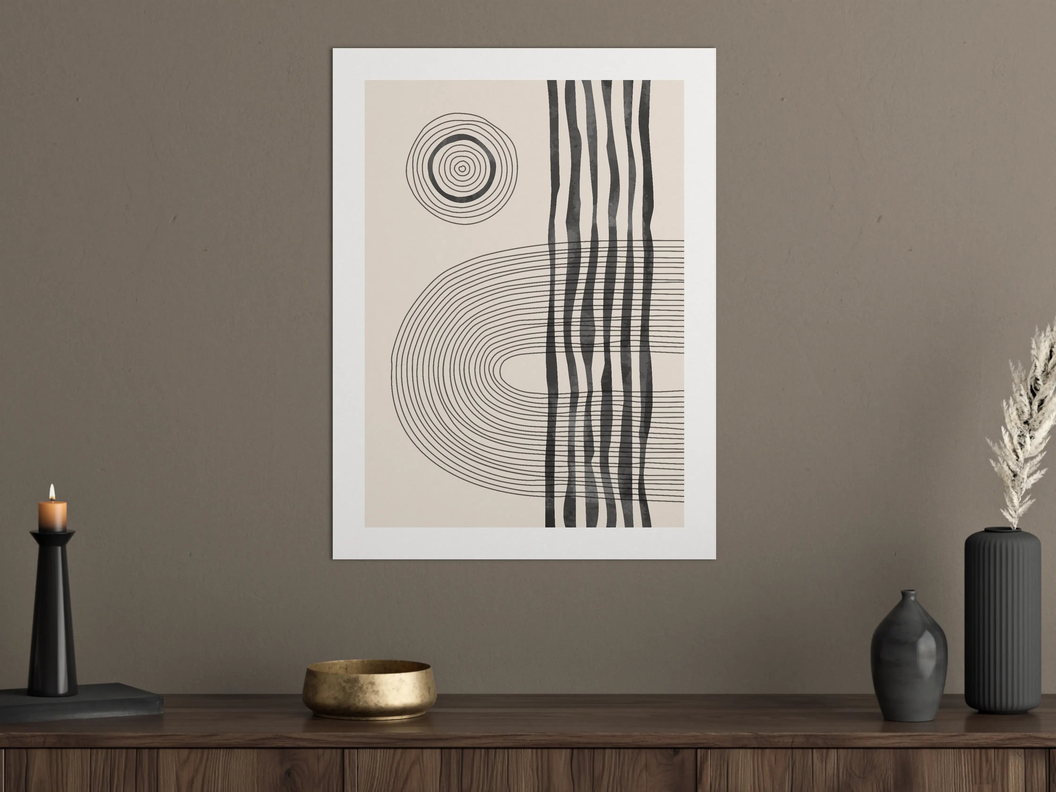 Große Wandbilder - Schwarz-Weiße Geometrie-Fantasie