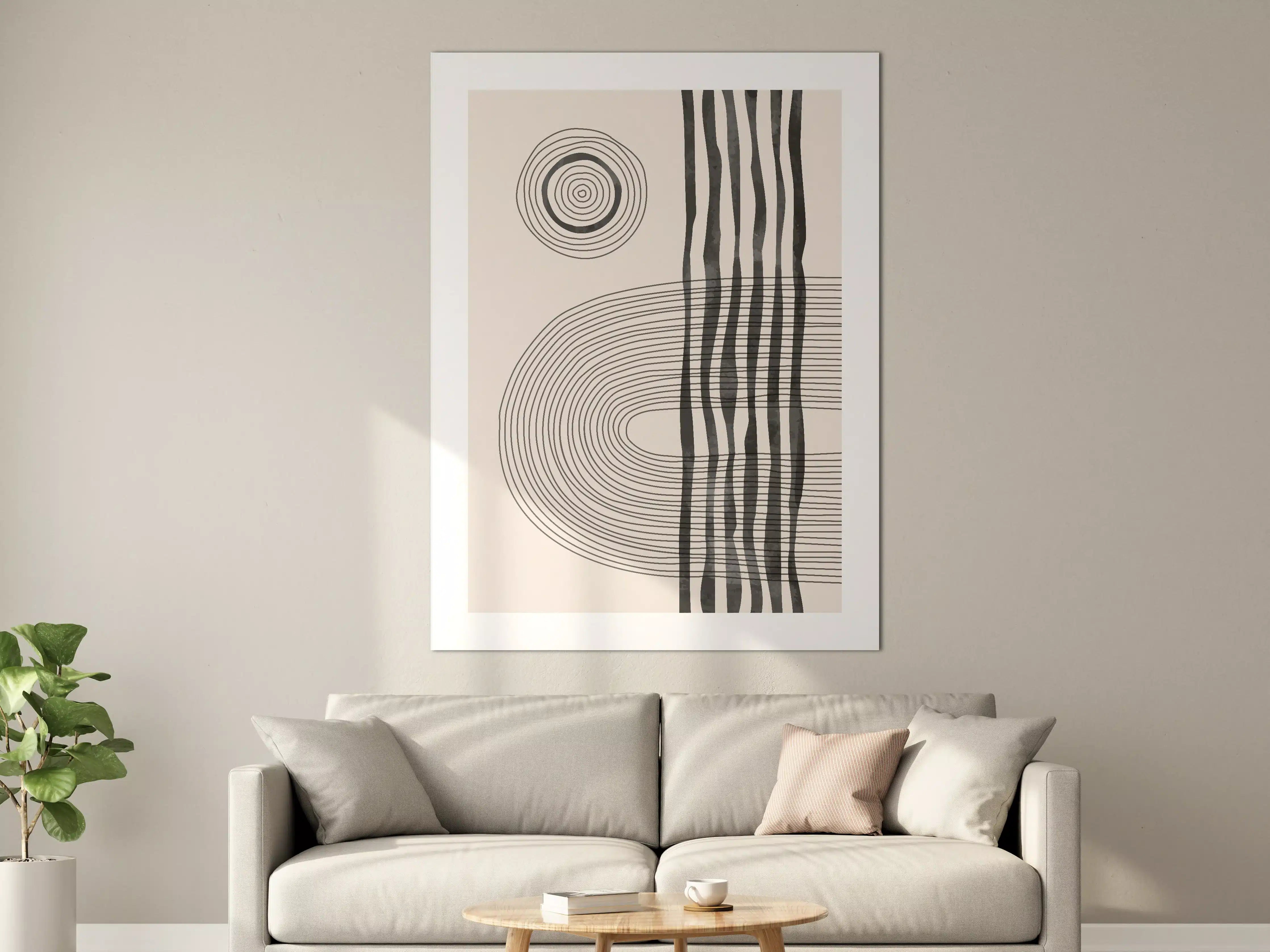 Große Wandbilder - Schwarz-Weiße Geometrie-Fantasie