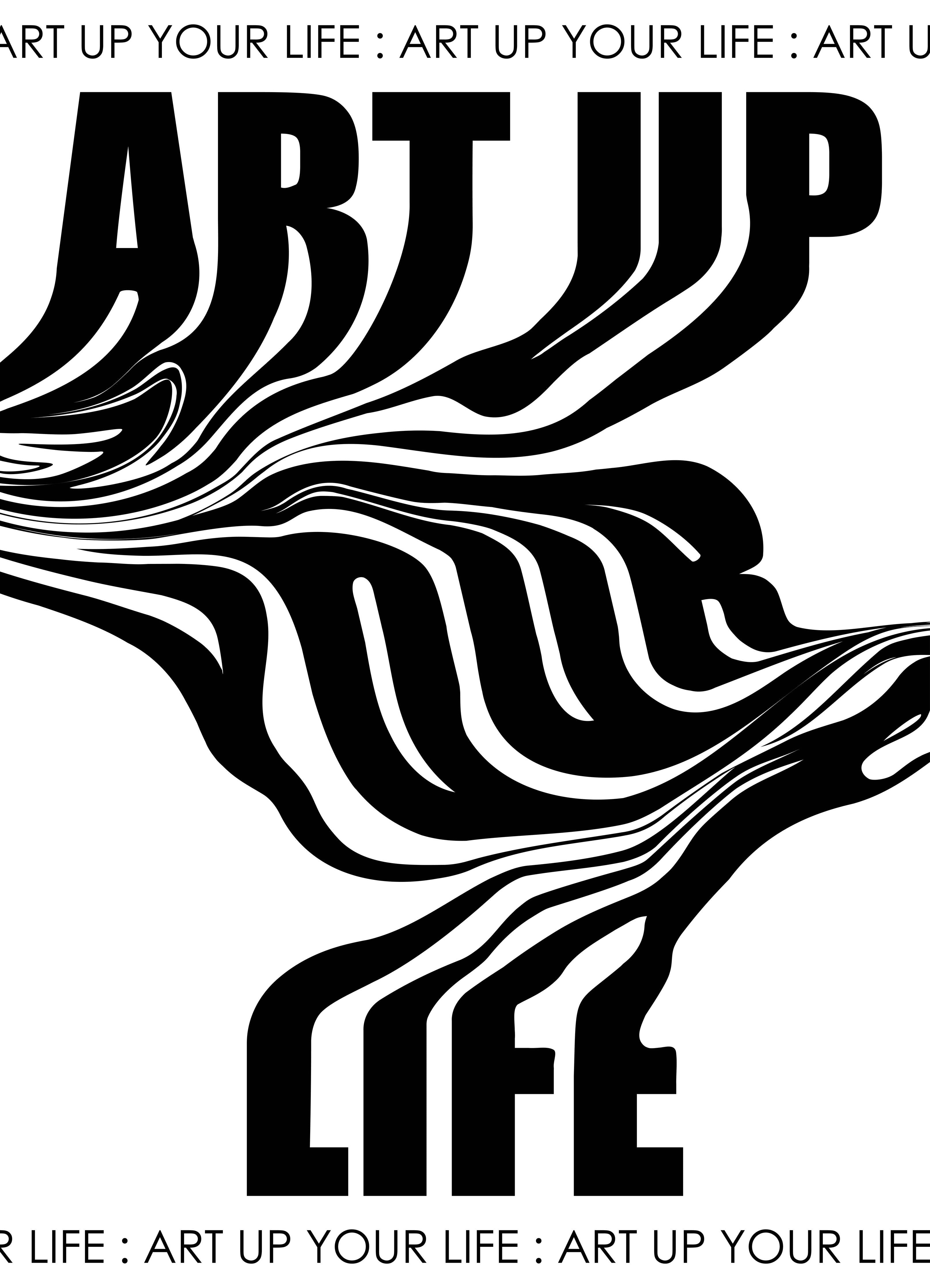 Große Wandbilder-Schwarz-Weiße Psychedelic-Art