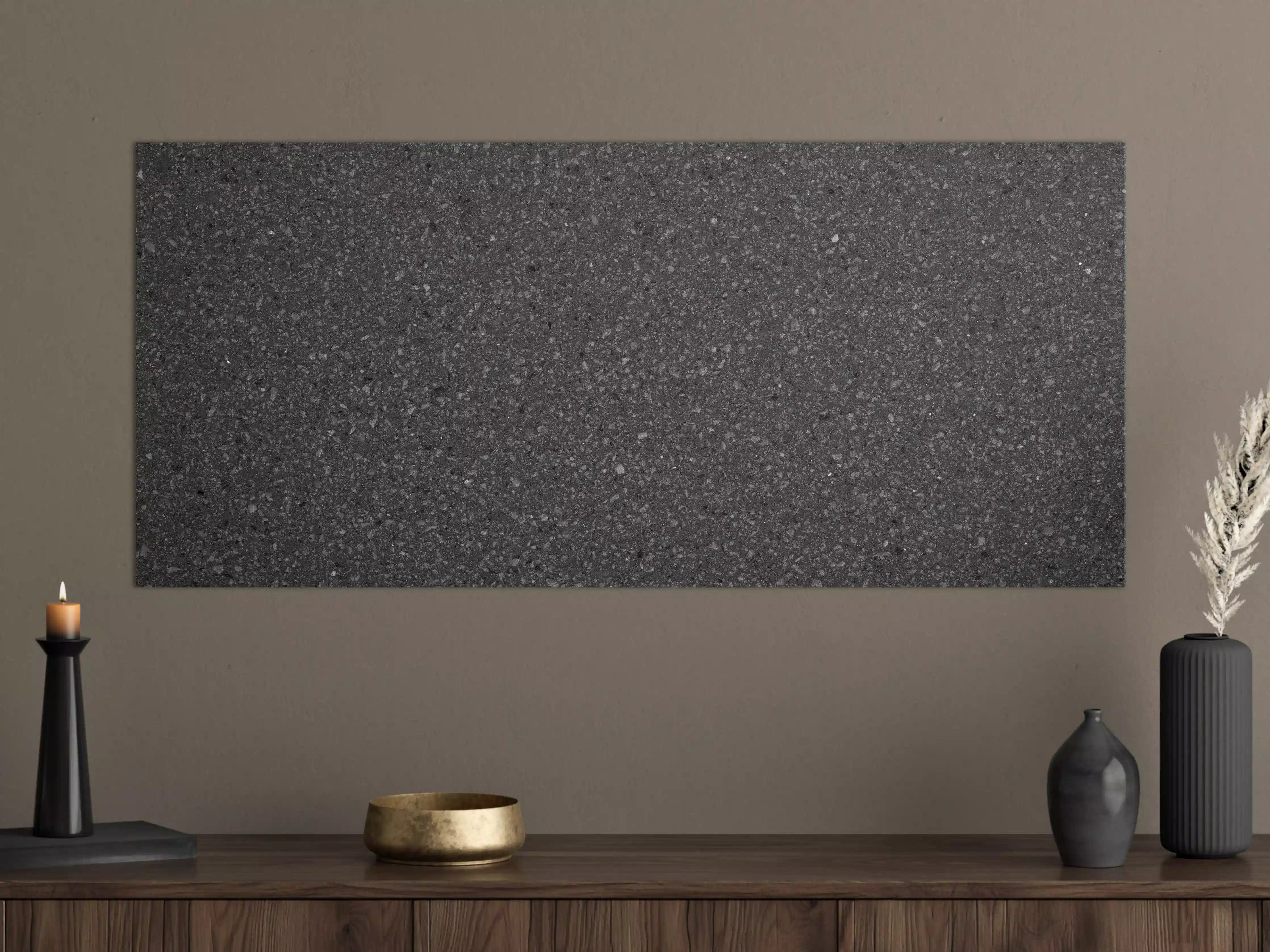 Große Wandbilder - Schwarze Granit-Textur mit feinem Muster