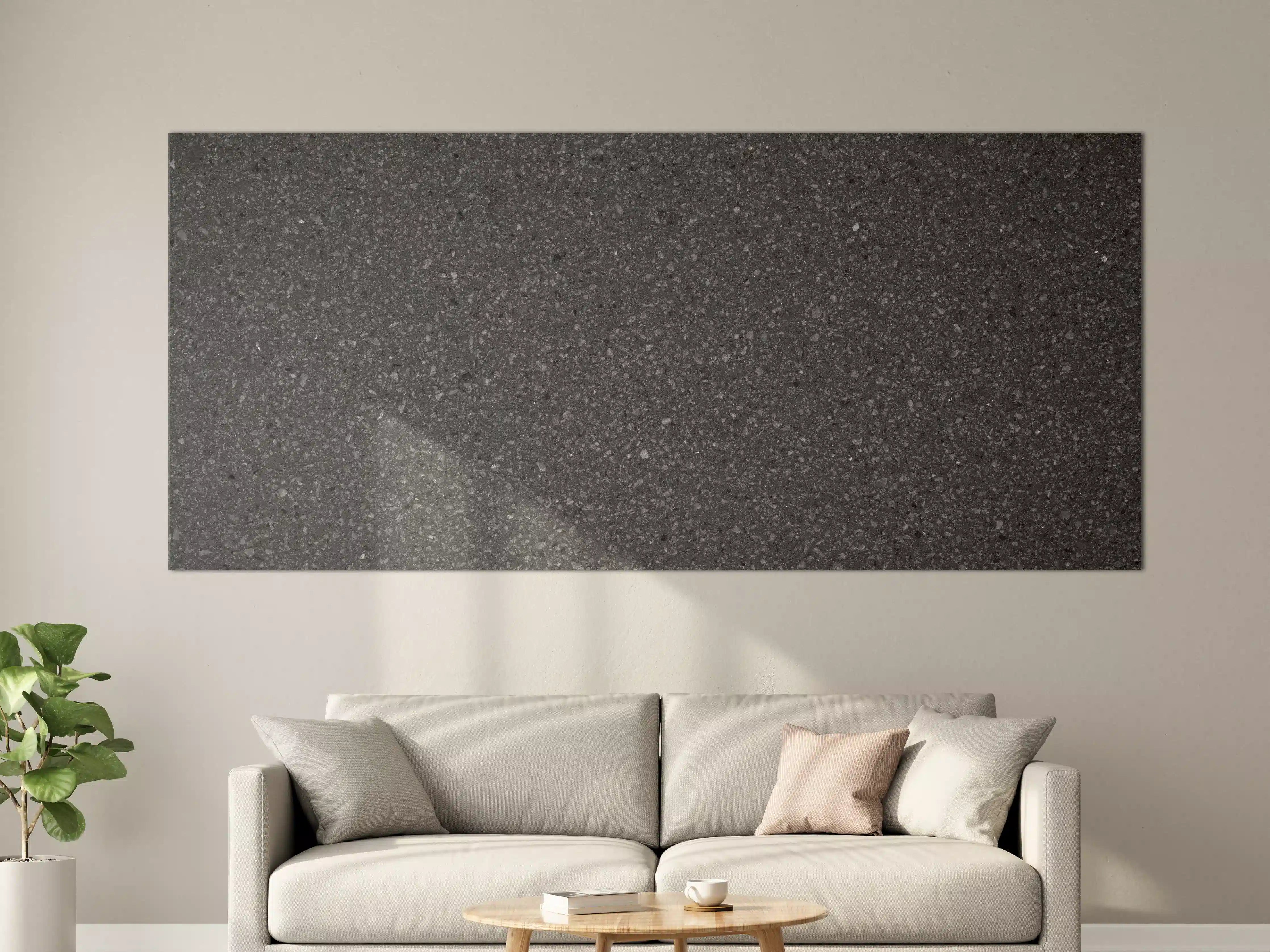 Große Wandbilder - Schwarze Granit-Textur mit feinem Muster