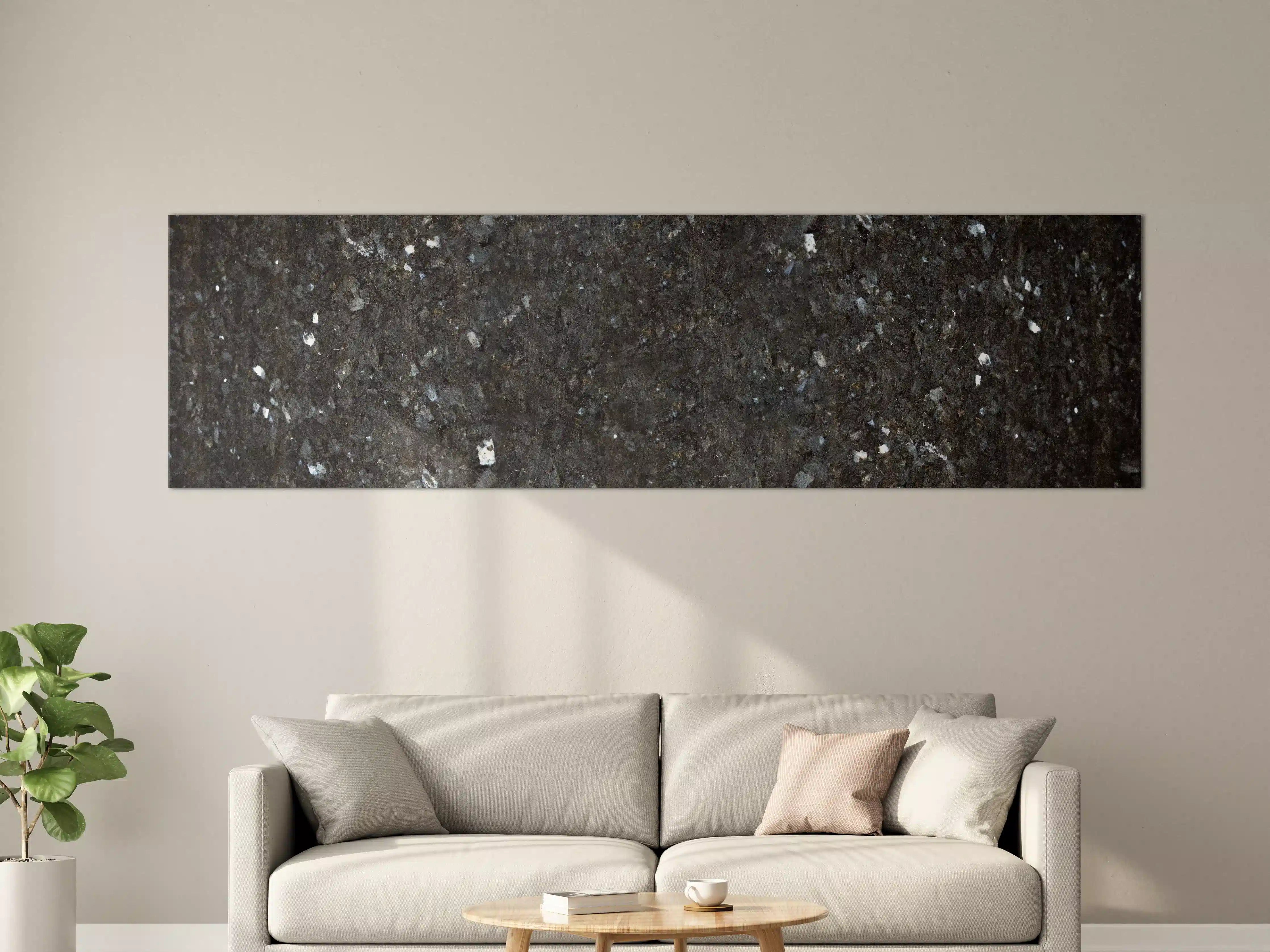 Große Wandbilder - Schwarze Granitwand