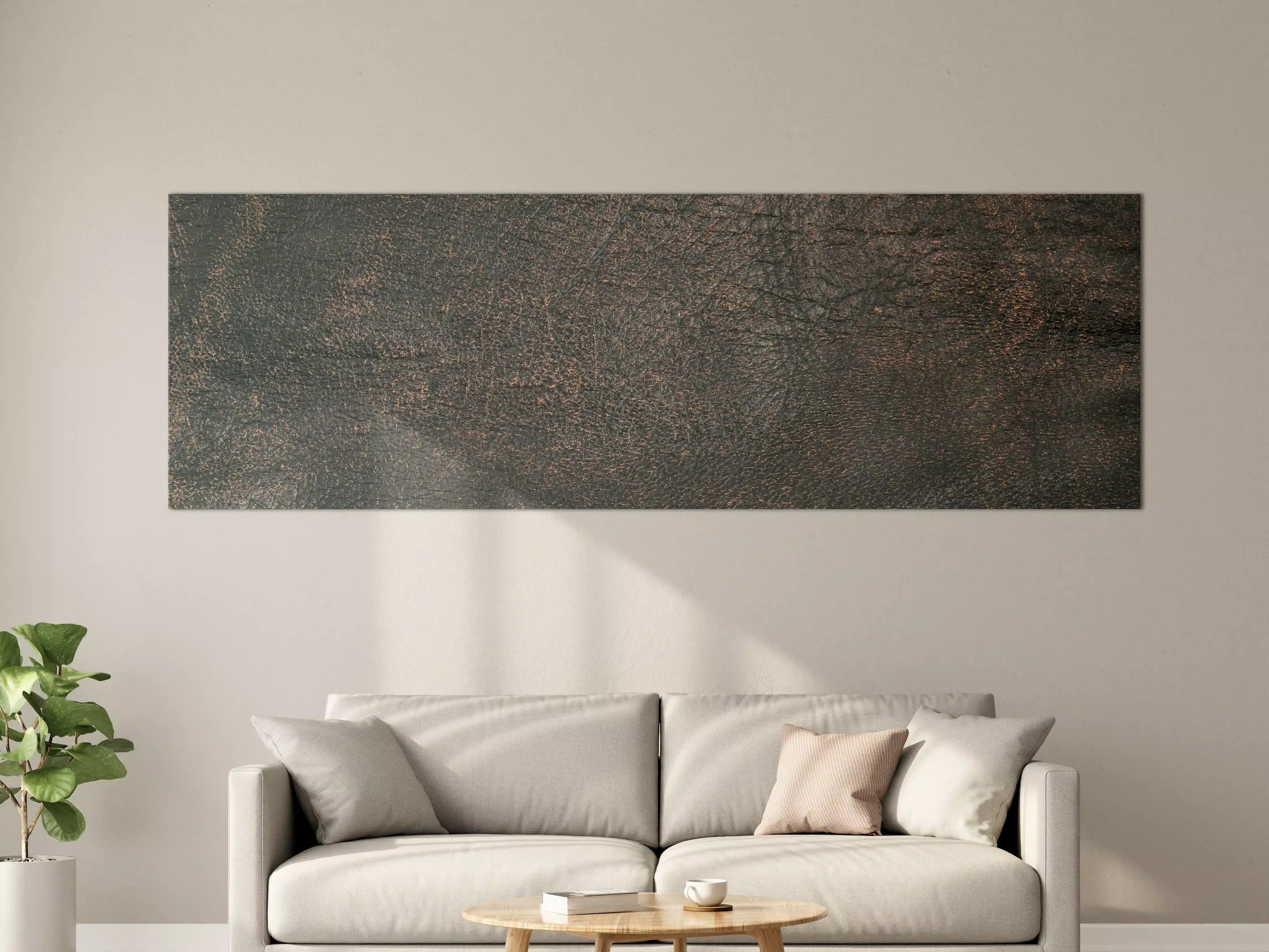 Große Wandbilder - Schwarze Holzstruktur mit rustikalem Charme